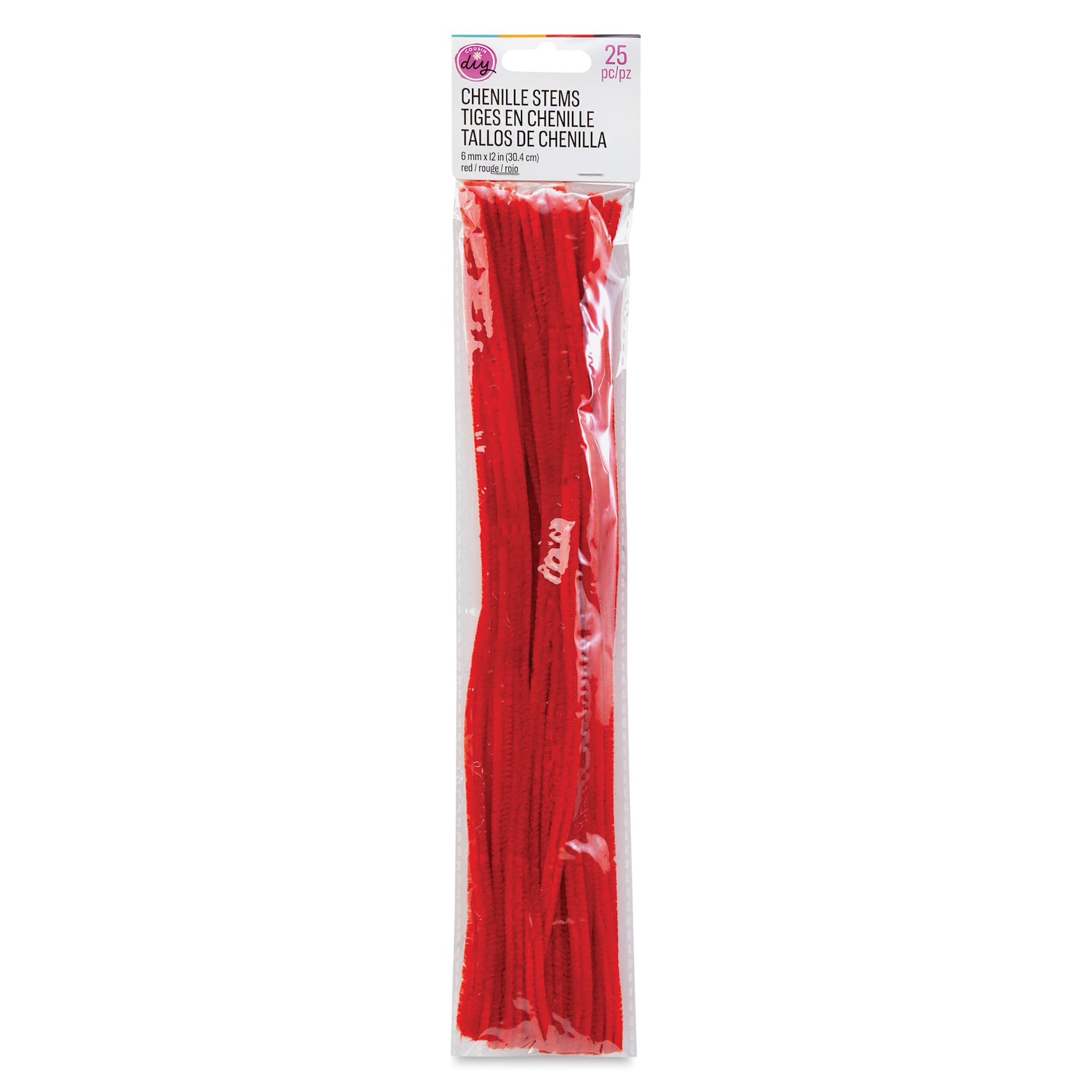 Cousin DIY Chenille Stems - Red front of packaging