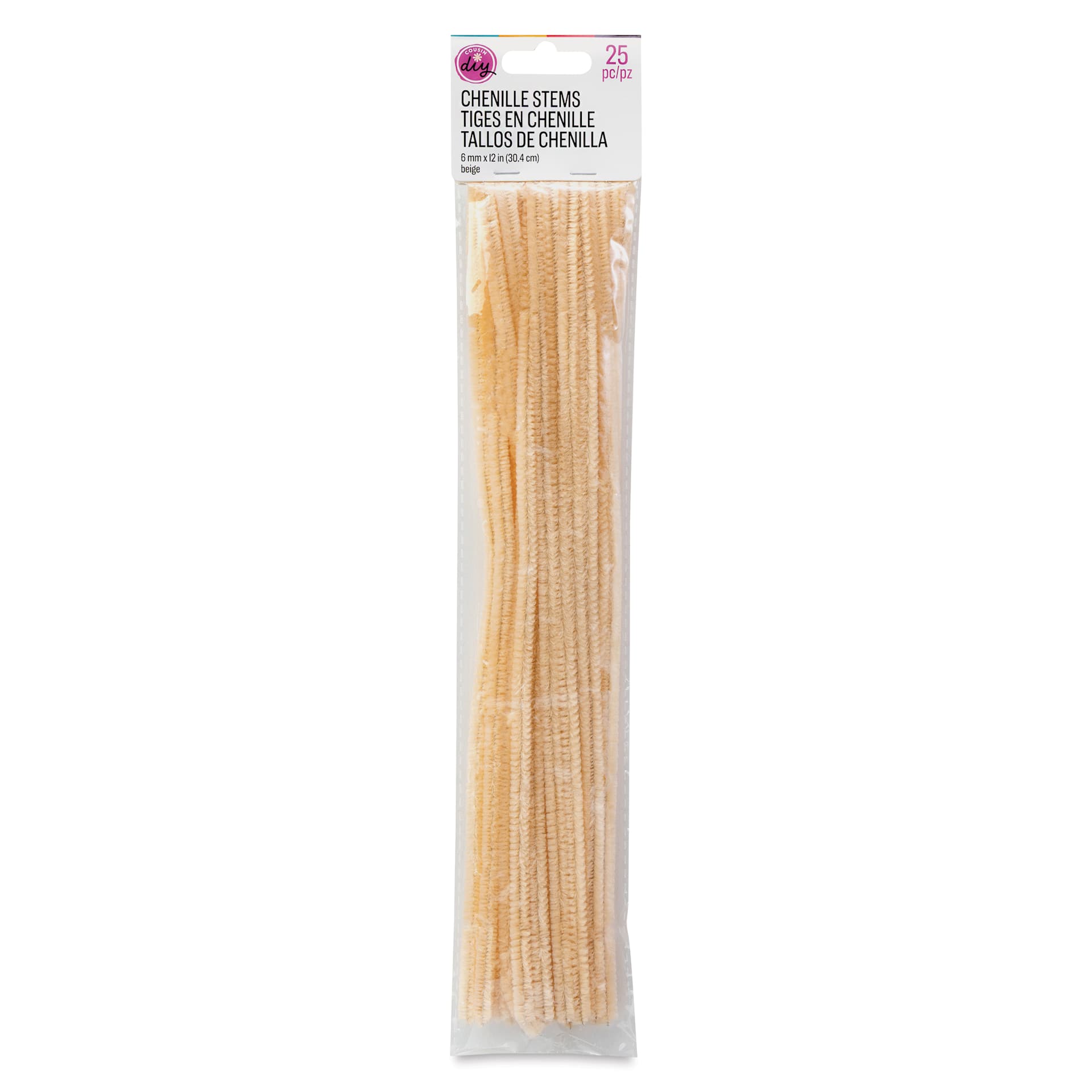 Cousin DIY Chenille Stems - Beige front of packaging
