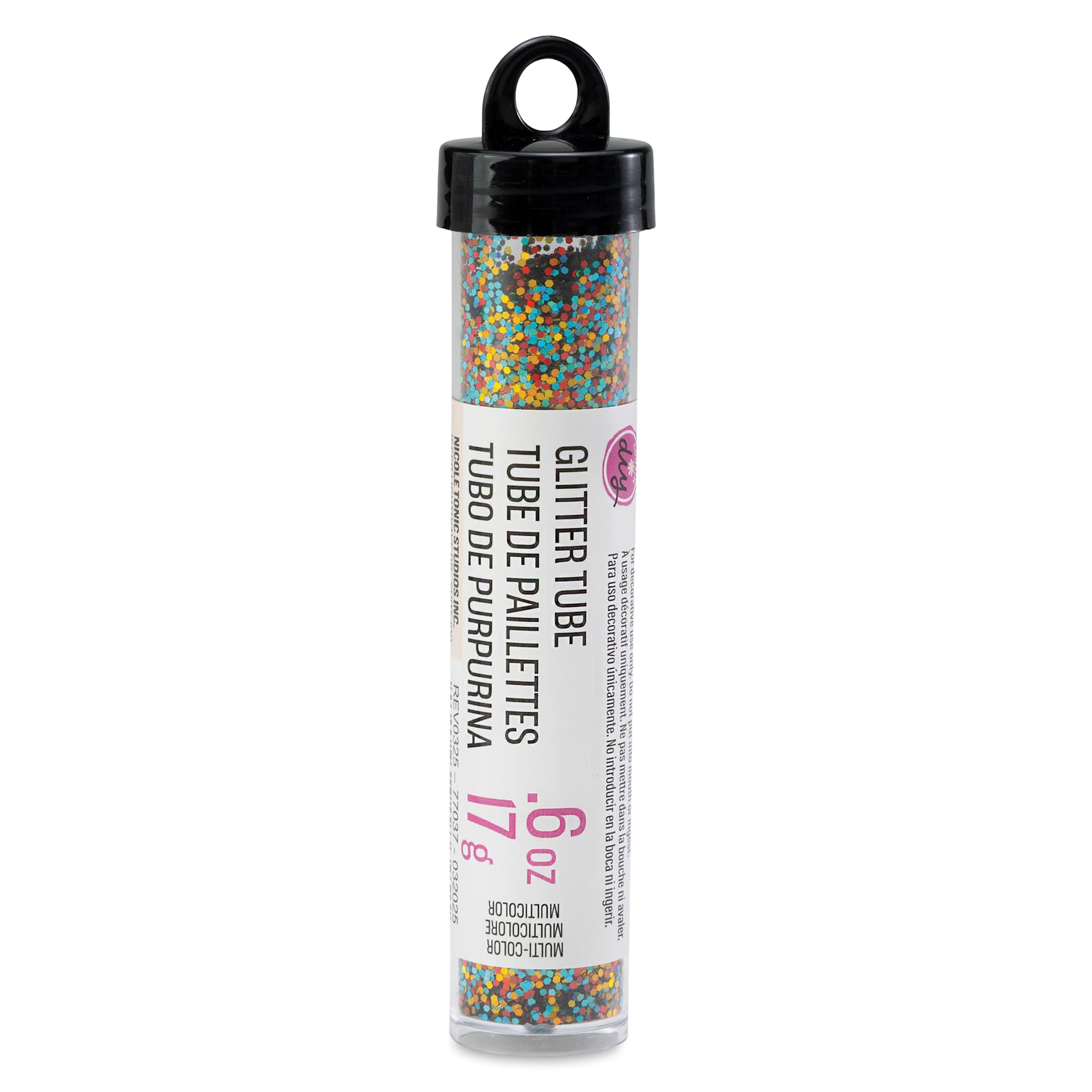 Cousin DIY Glitter - Metallic Multicolor, .6 oz Tube