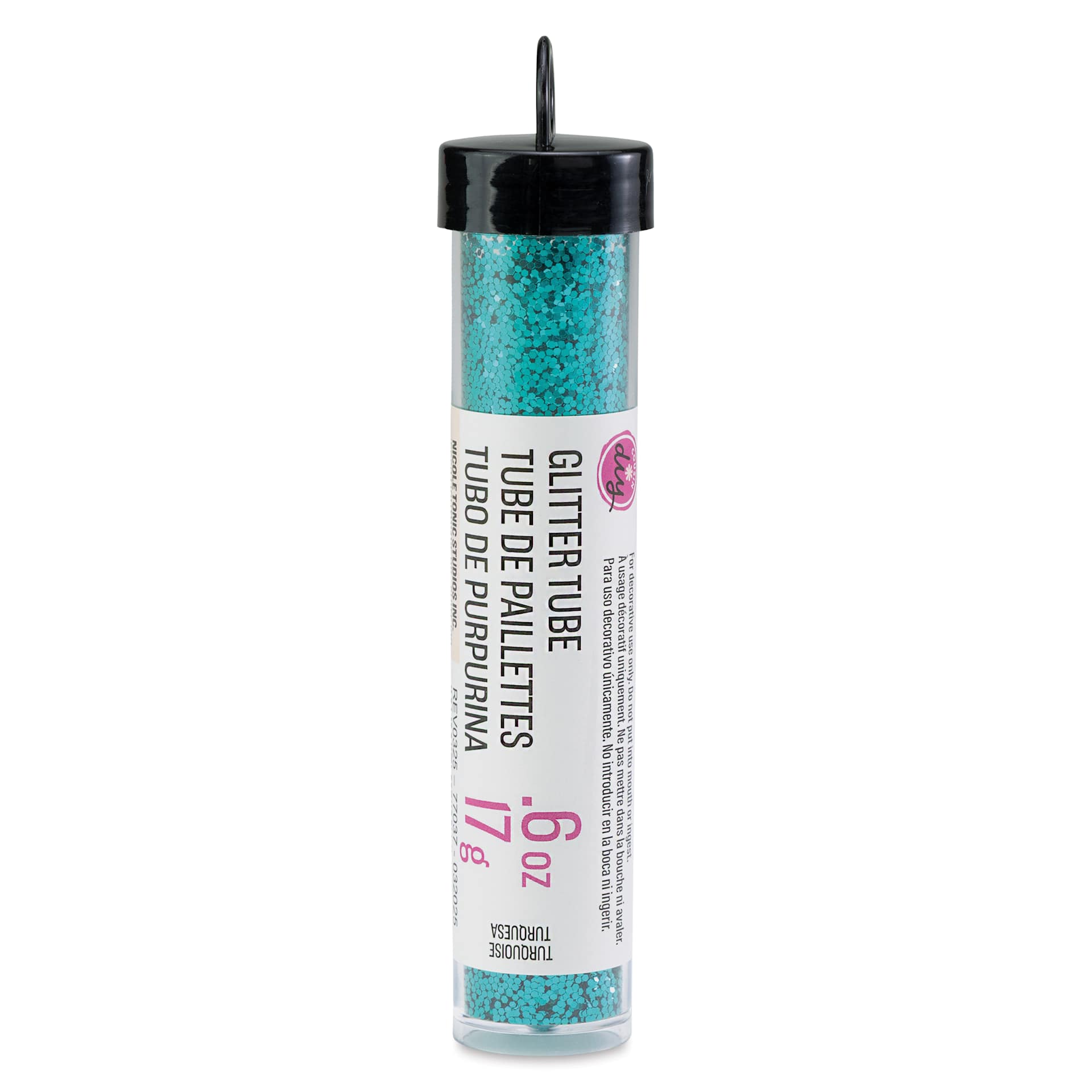 Cousin DIY Glitter - Metallic Turquoise, .6 oz Tube