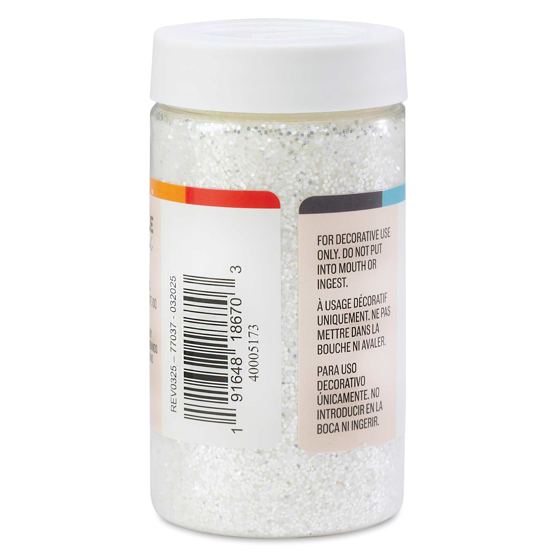 Cousin DIY Glitter - Crystal, 4 oz back of jar