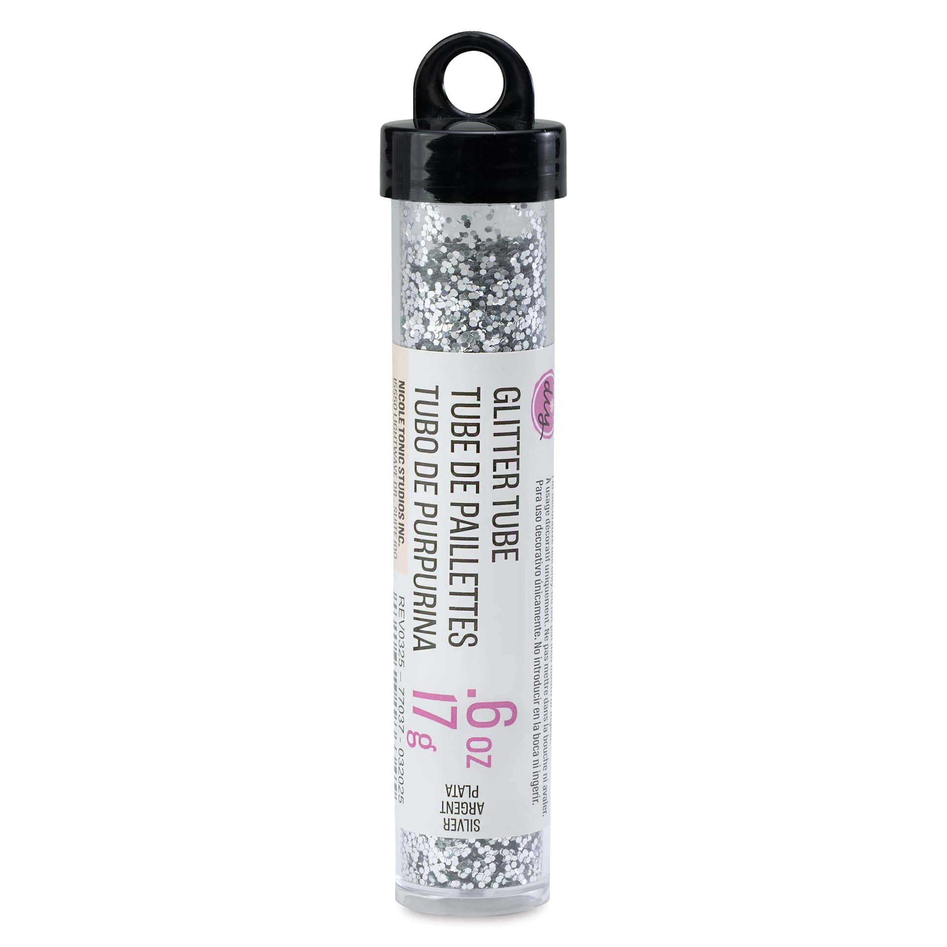 Cousin DIY Glitter - Silver, .6 oz Tube