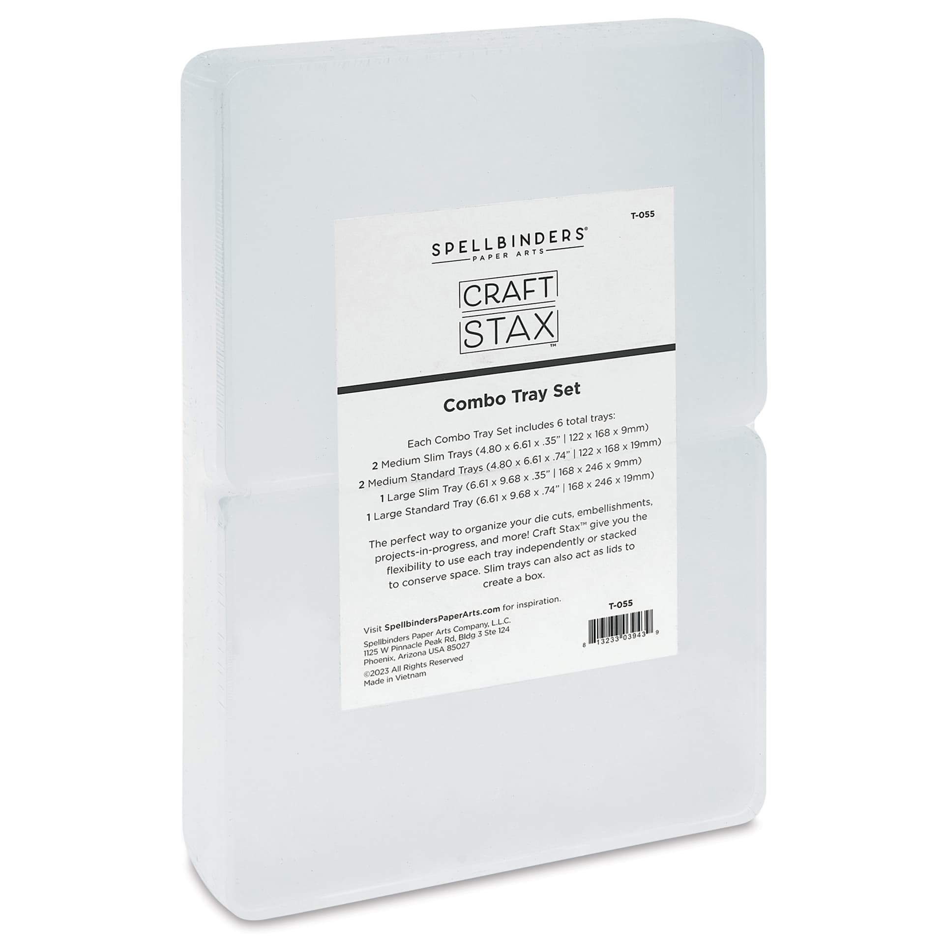Spellbinders Craft Stax Tray Set - Set of 6, Combo, Assorted Sizes front of packaging