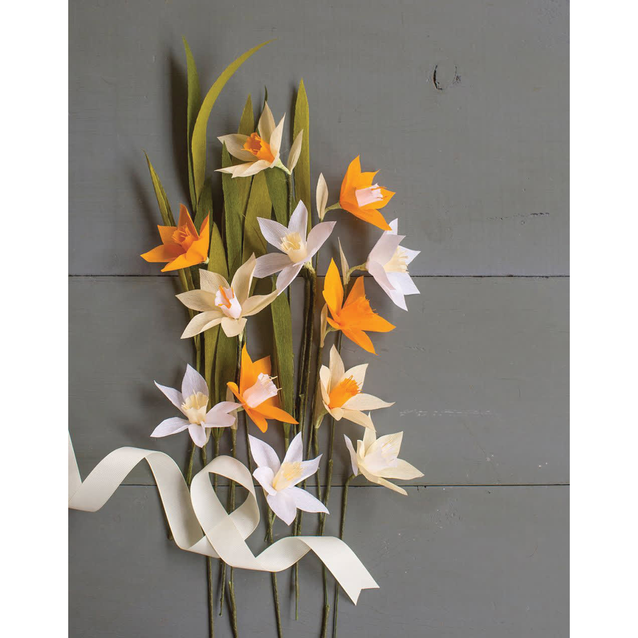 Lia Griffith Crepe Paper Flower Kit - Daffodil, 18 Pieces completed project