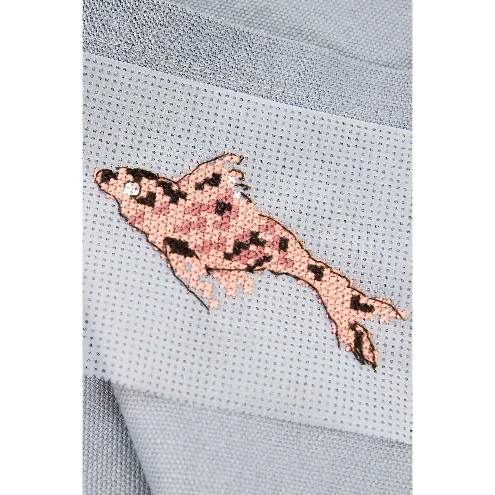 DMC Soluble Canvas - White, 8" x 8-1/2", Pkg of 14, koi design on canvas