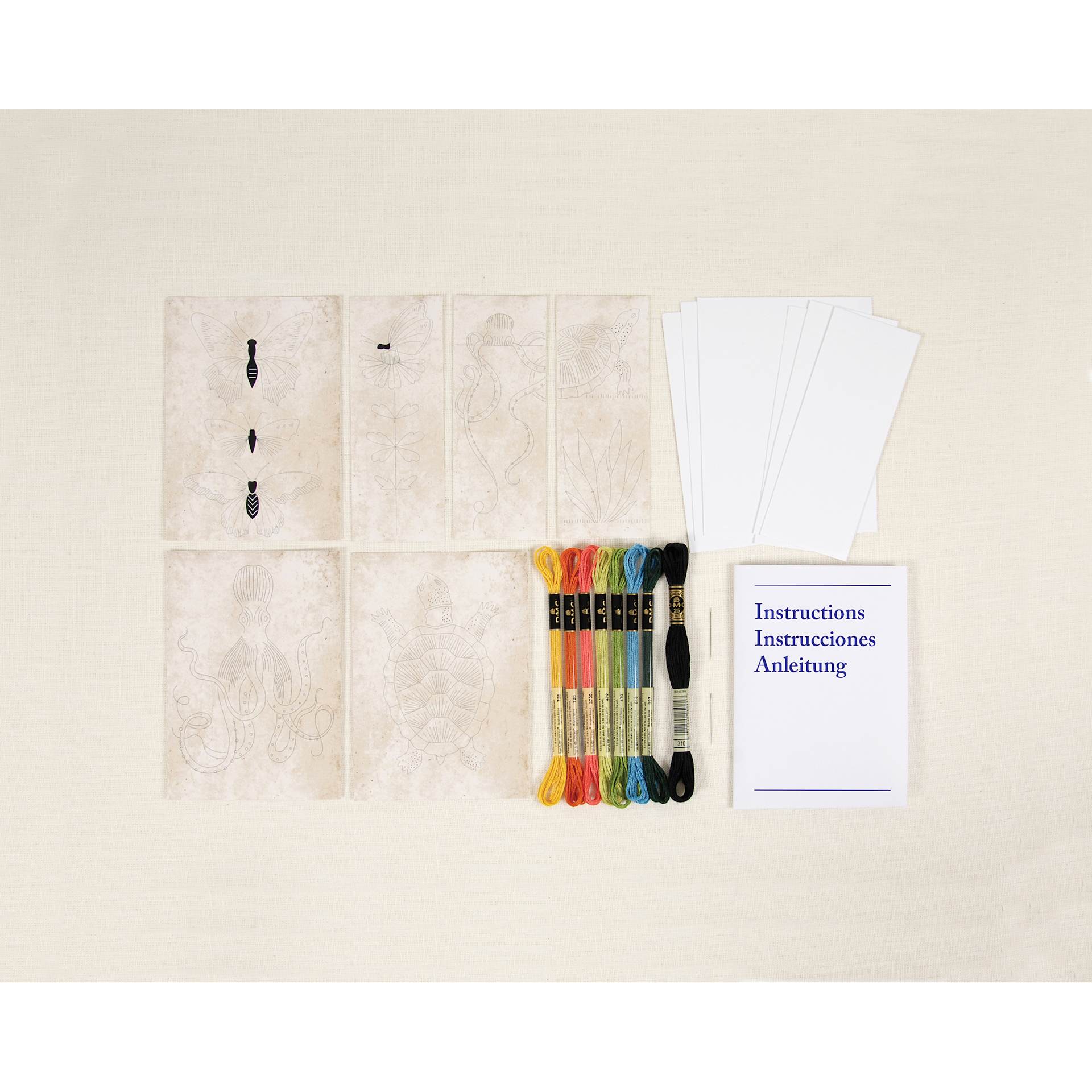 DMC Embroidery Card Kit - Animals contents