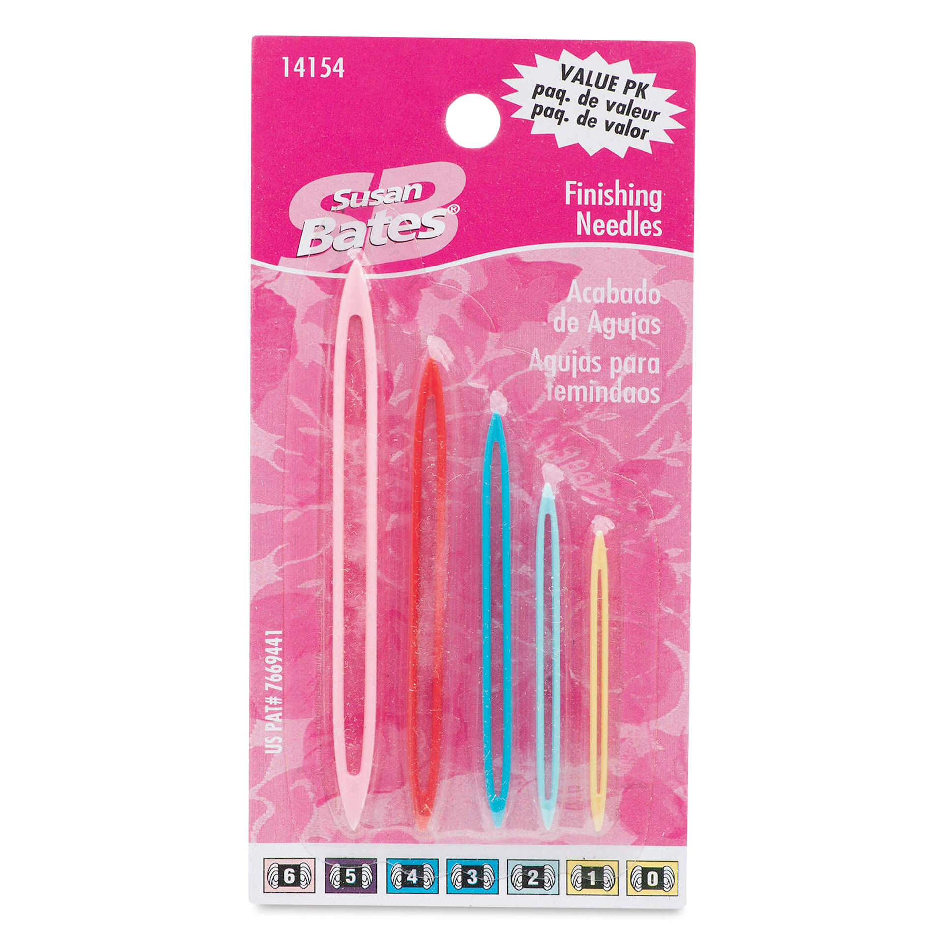 Susan Bates Finishing Needle Set - Set of 5, Assorted Sizes front of packaging