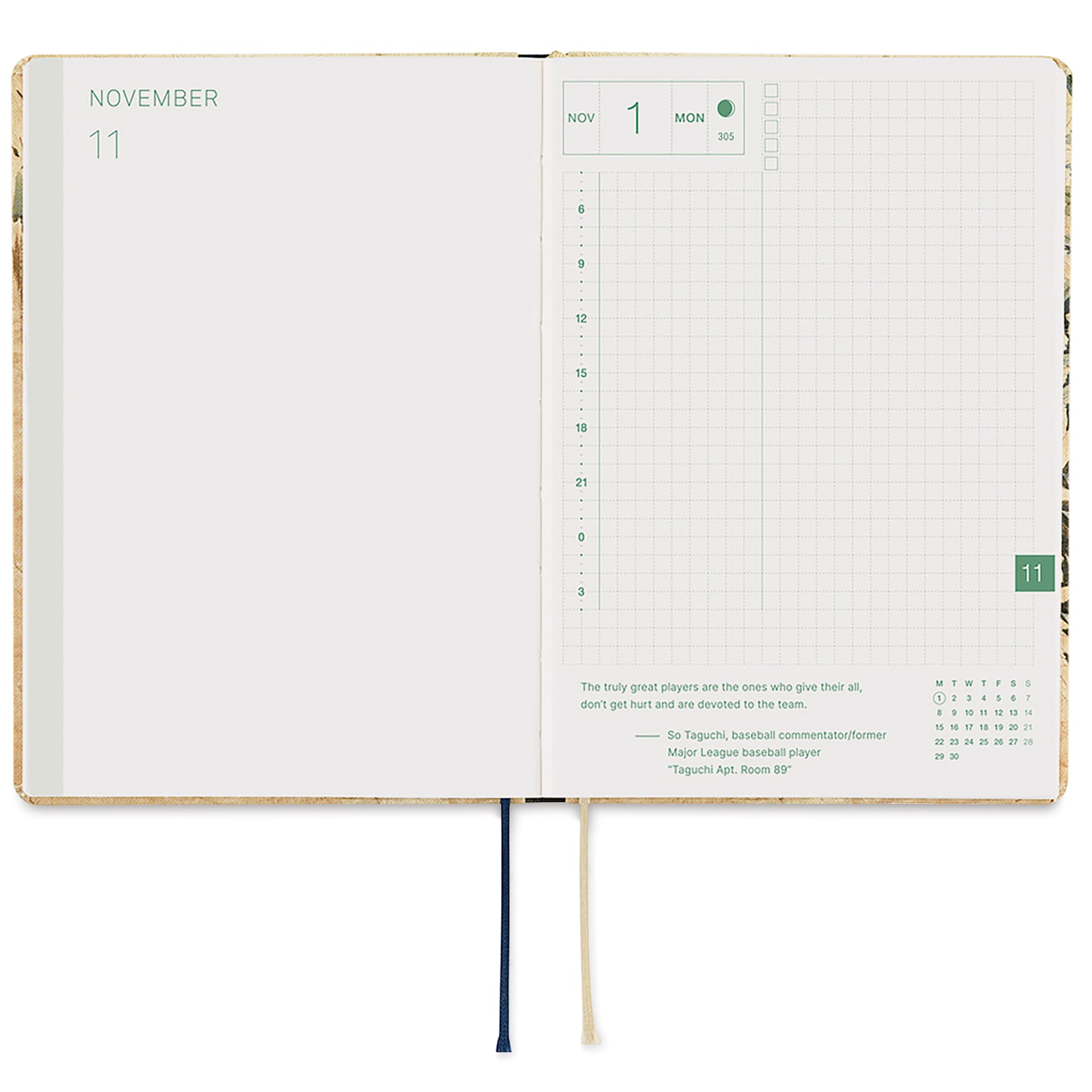 Hobonichi Techo HON 2027 Planners - A6, V&A Vine, daily pages