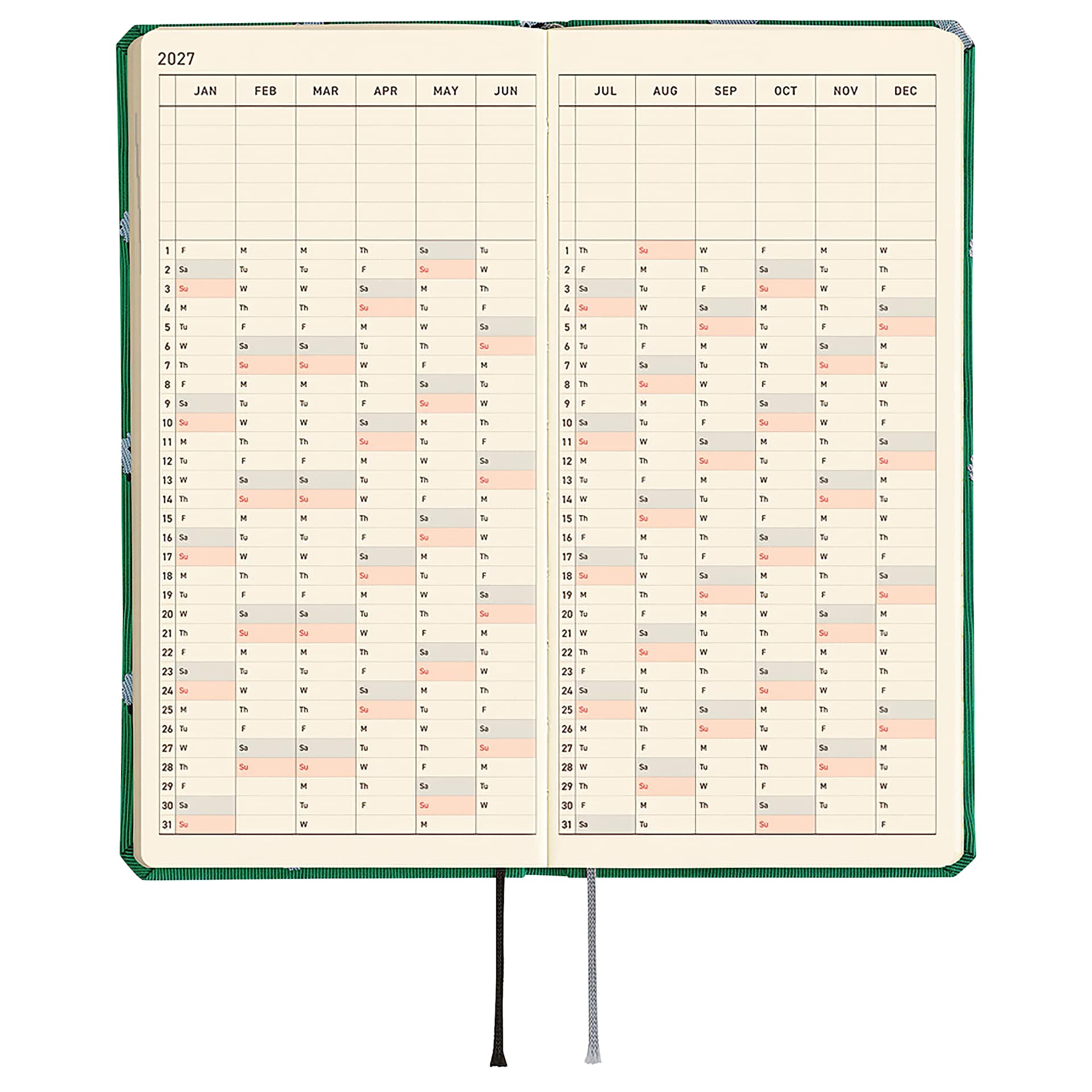 Hobonichi Techo 2027 Weeks Bow & Tie Collection Planners - 3.7" x 7.4", Sheep, 12 months