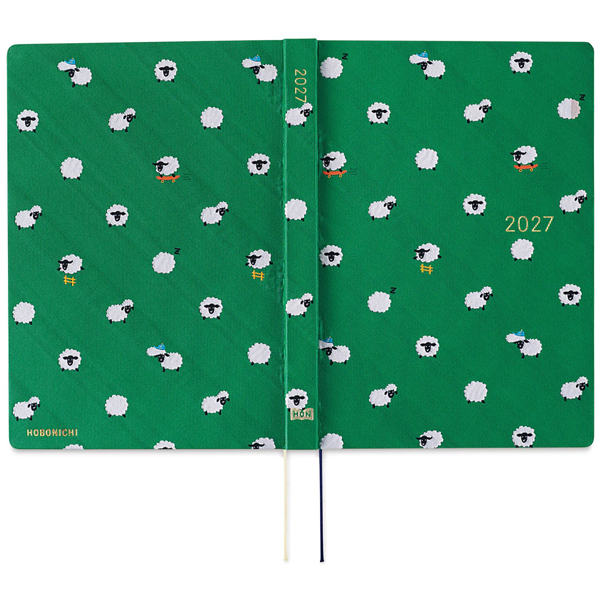 Hobonichi Techo HON 2027 Bow & Tie Collection Planners - A5, Sheep, front and back cover