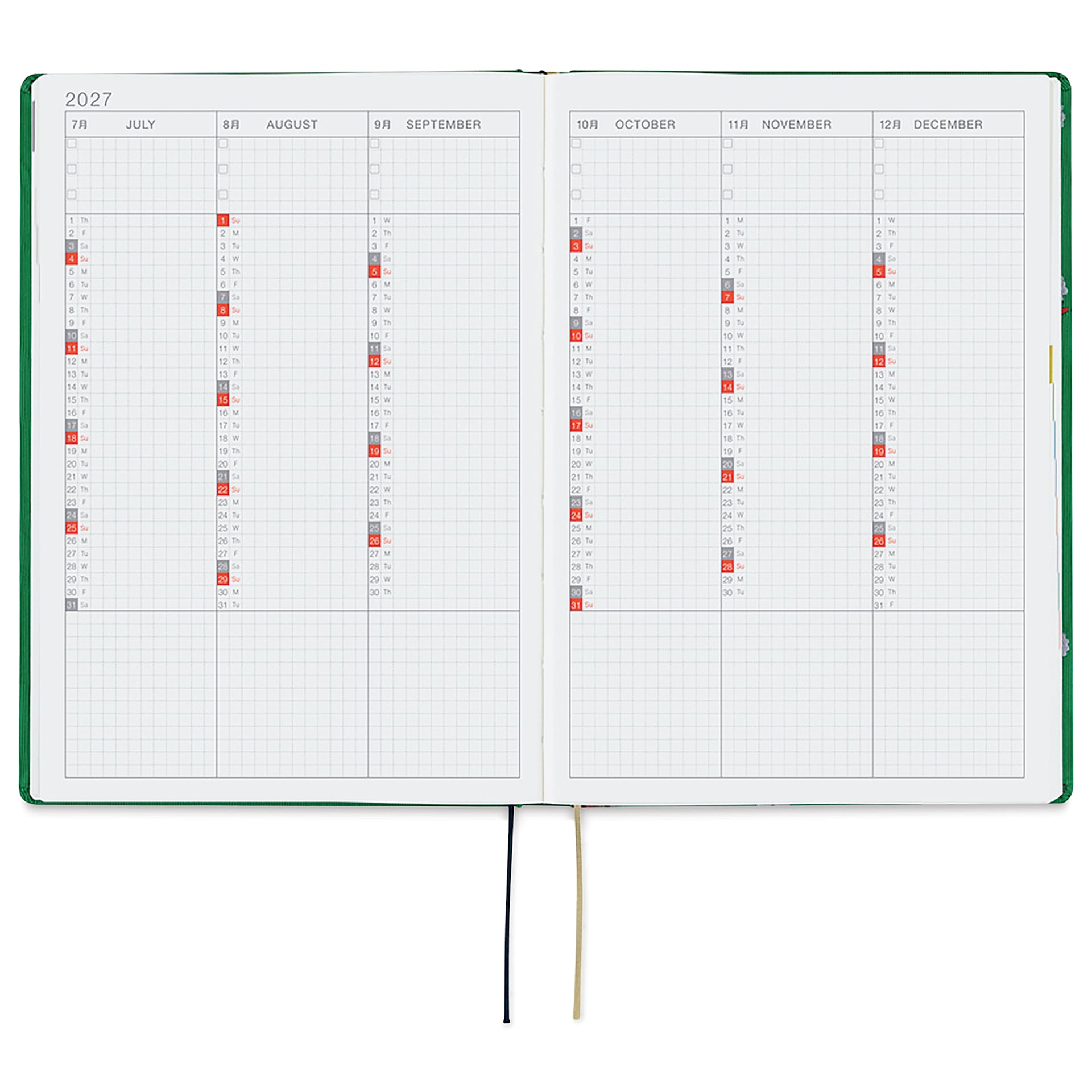 Hobonichi Techo HON 2027 Bow & Tie Collection Planners - A5, Sheep, six month view