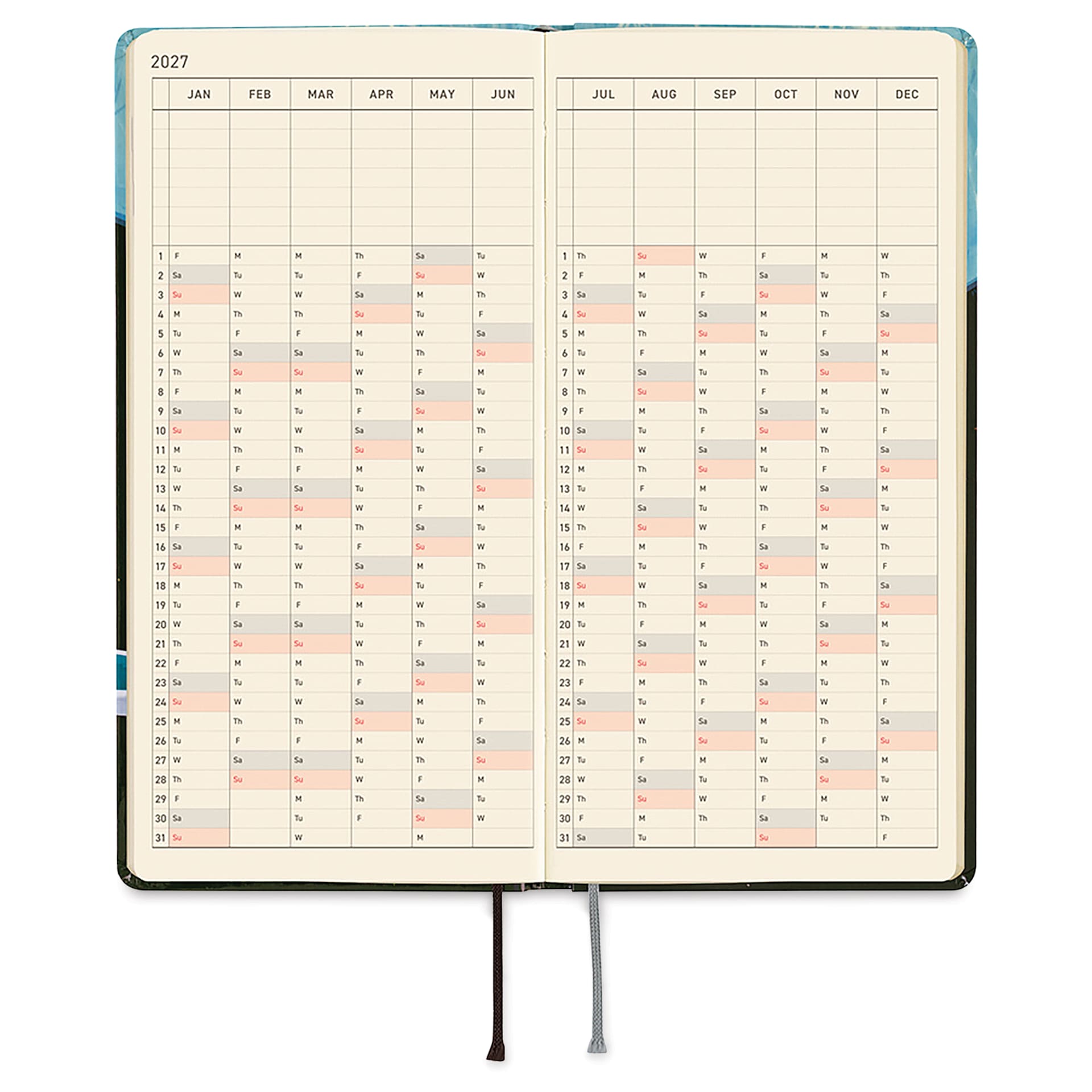 Hobonichi Techo 2027 Weeks Planners - 3.7" x 7.4", Kubota Meteor