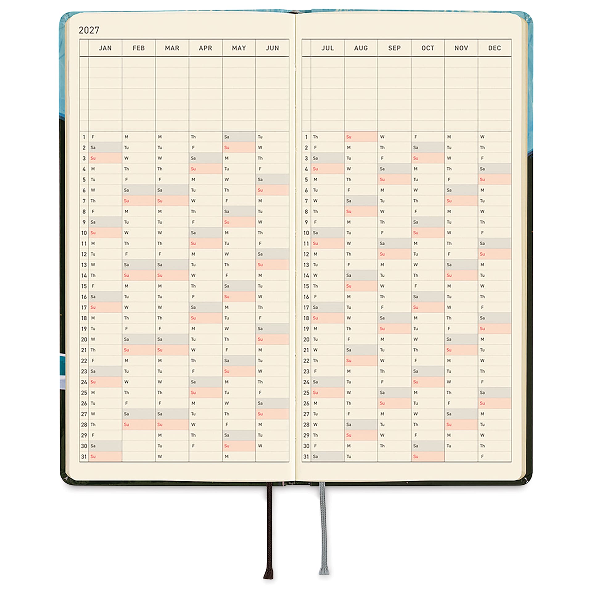 Hobonichi Techo 2027 Weeks Planners - 3.7" x 7.4", Kubota Meteor