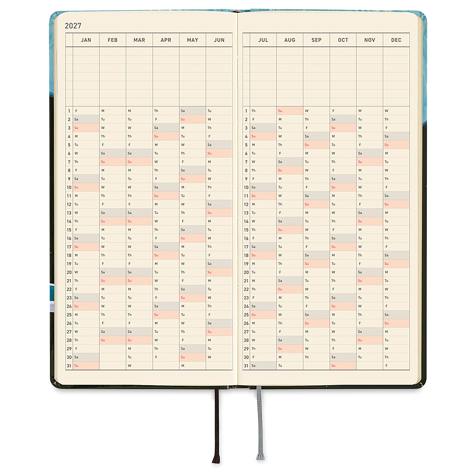 Hobonichi Techo 2027 Weeks Planners - 3.7" x 7.4", Kubota Meteor
