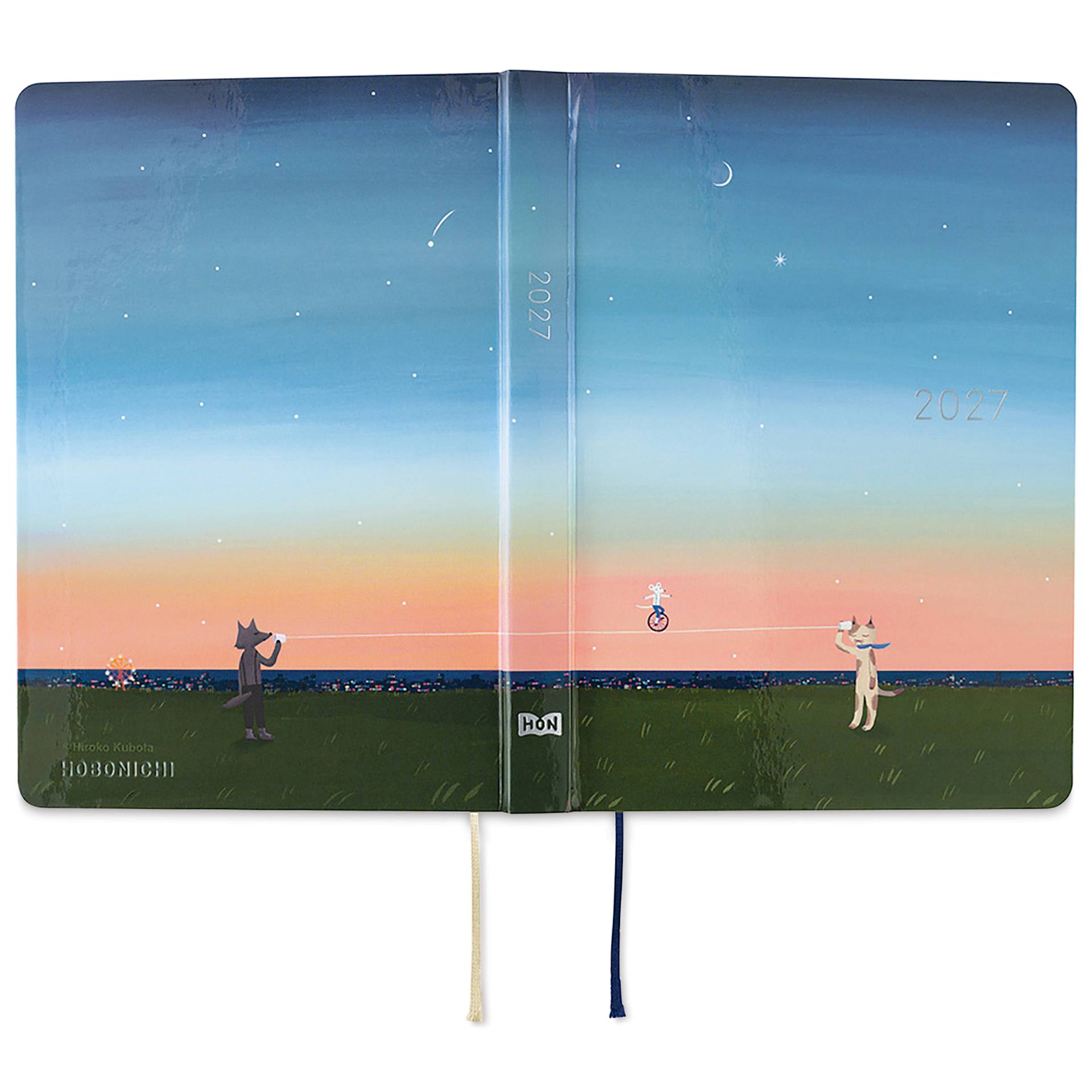 Hobonichi Techo HON 2027 Planners - A6, Kubota Moon, front and back cover