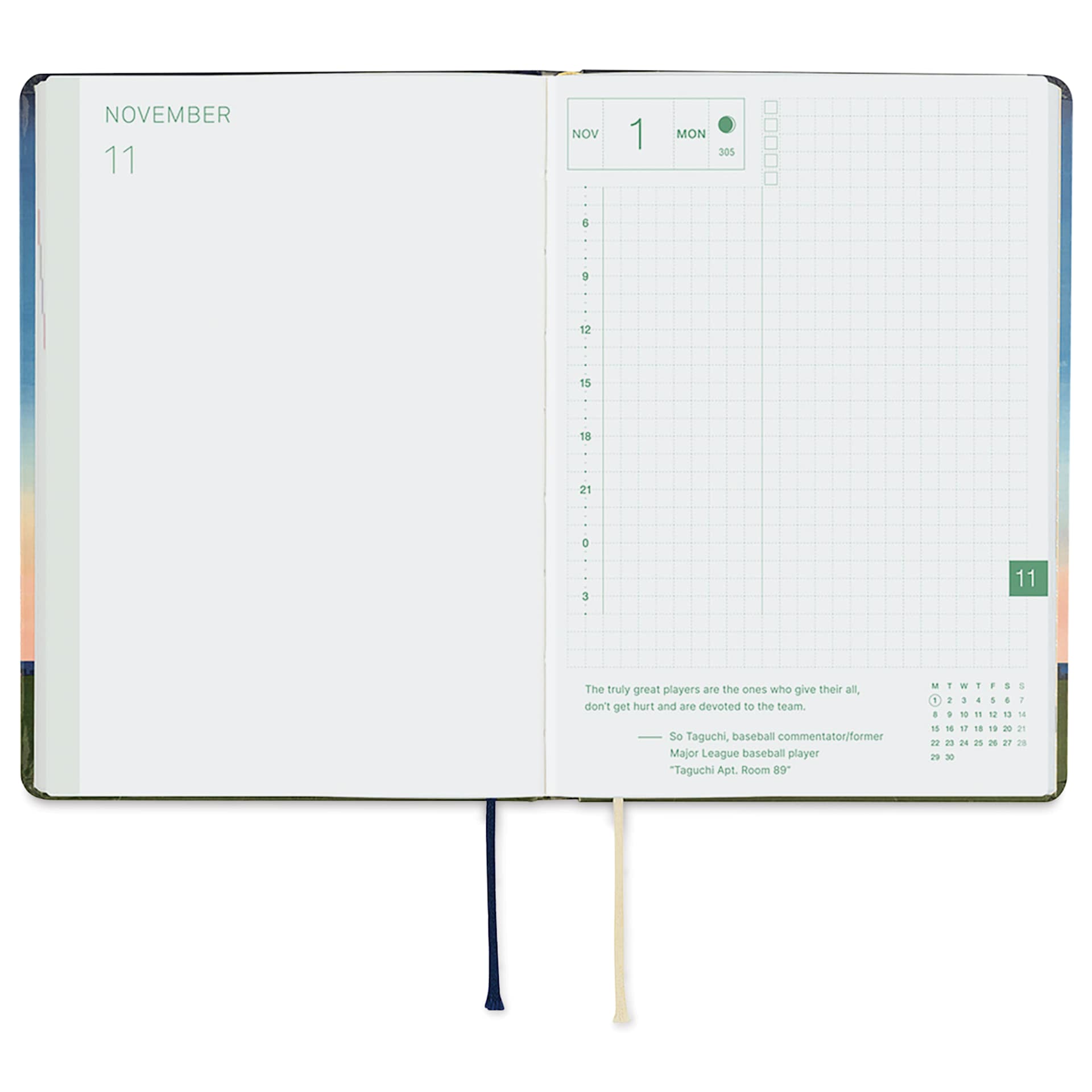 Hobonichi Techo HON 2027 Planners - A6, Kubota Moon, daily pages