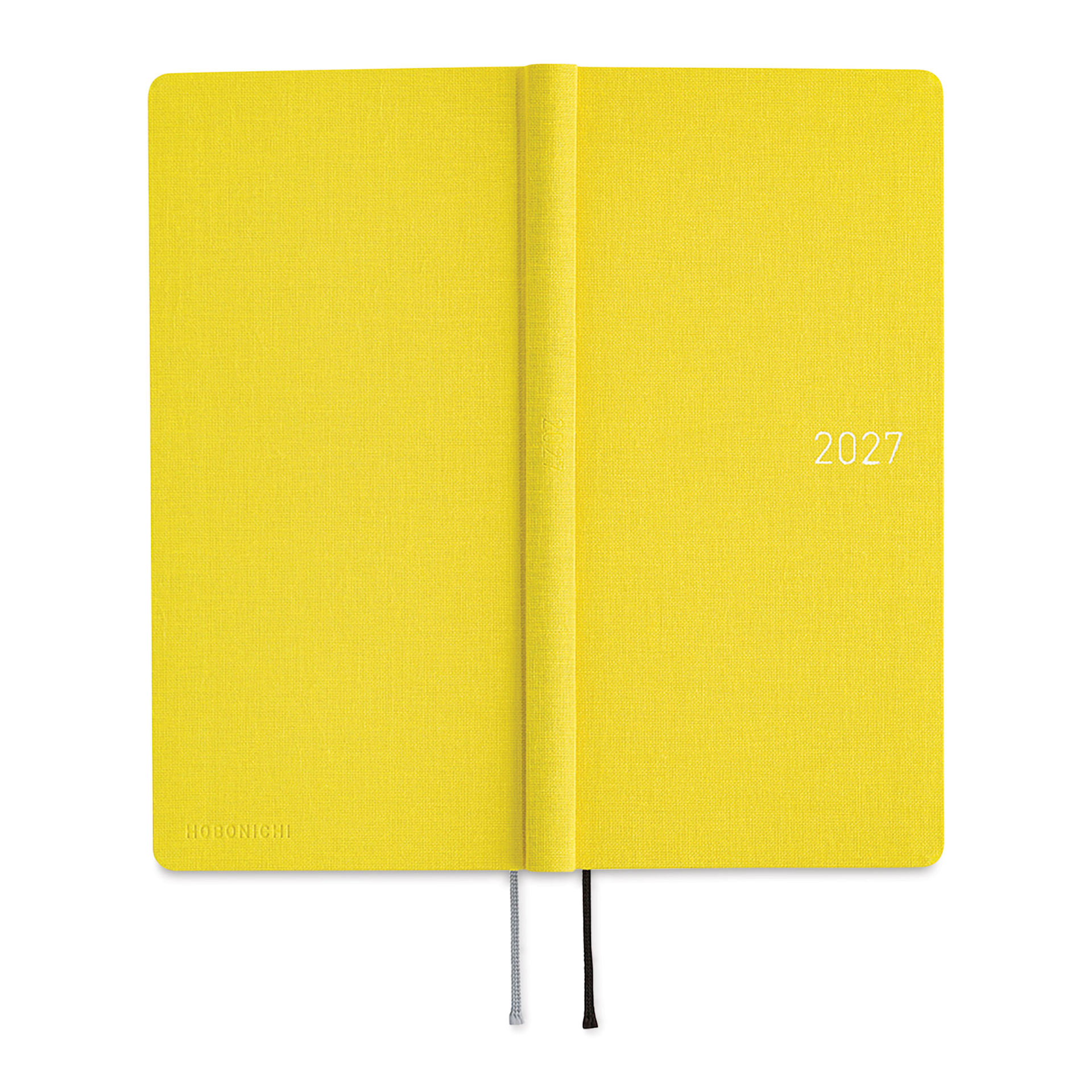 Hobonichi Techo 2027 Weeks Planners - 3.7" x 7.4", Canaria Yellow, front and back cover