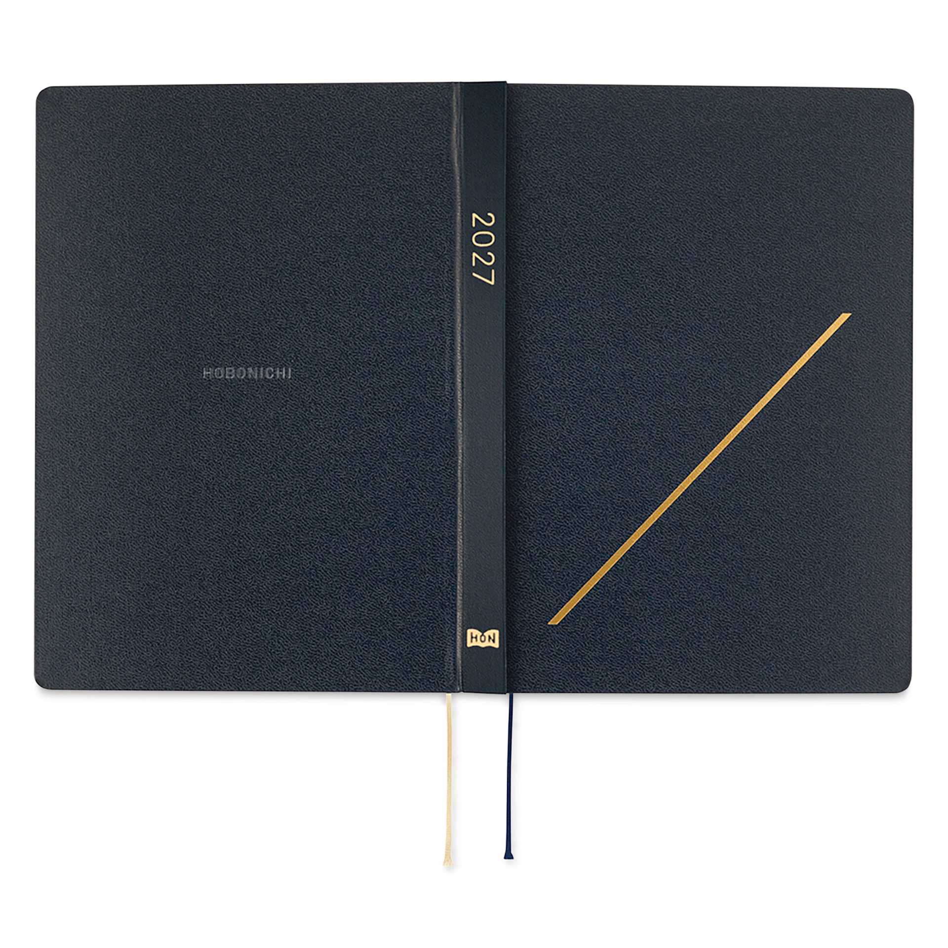 Hobonichi Techo HON 2027 Planners - A5, Slash Navy, front and back cover