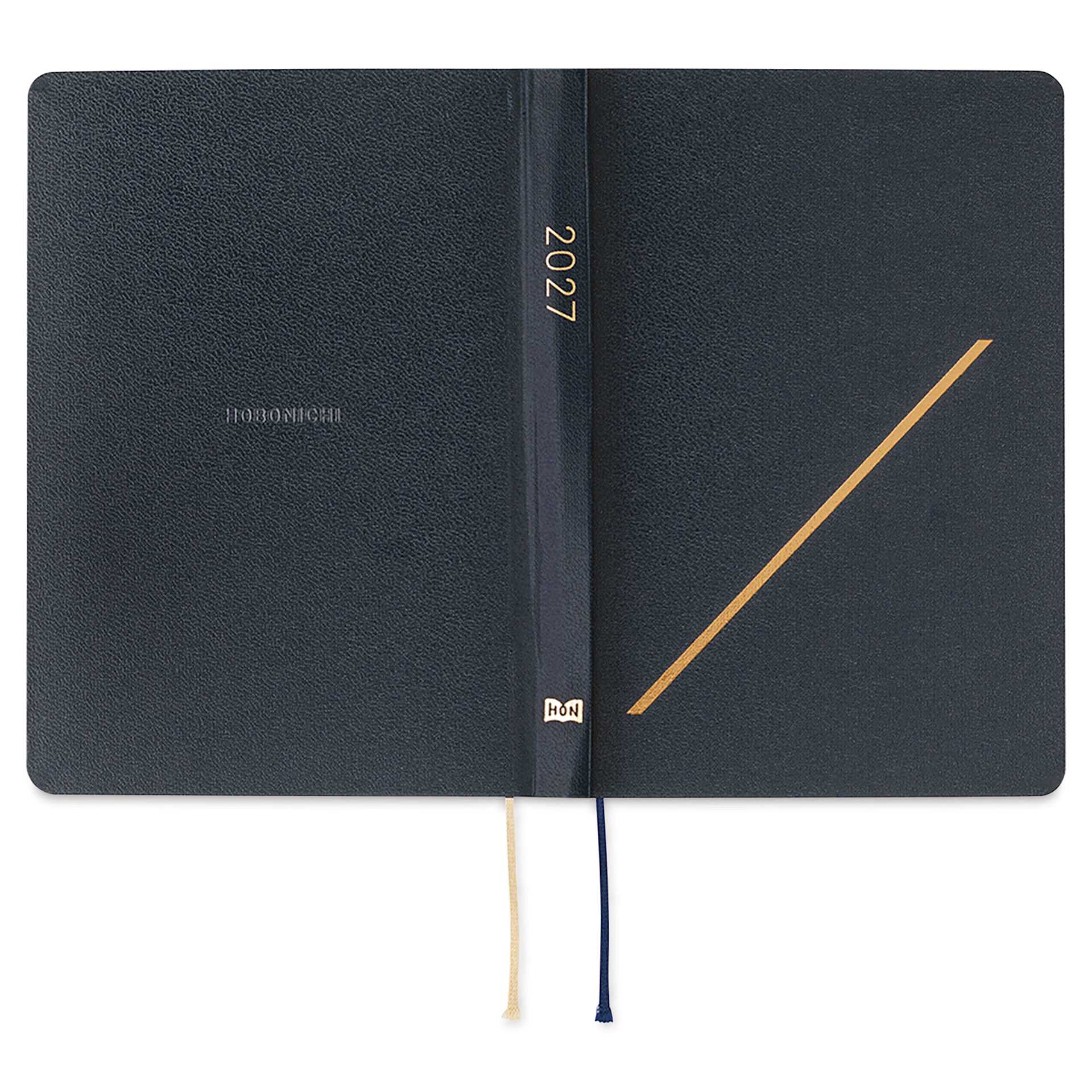 Hobonichi Techo HON 2027 Planners - A6, Slash Navy, front and back cover