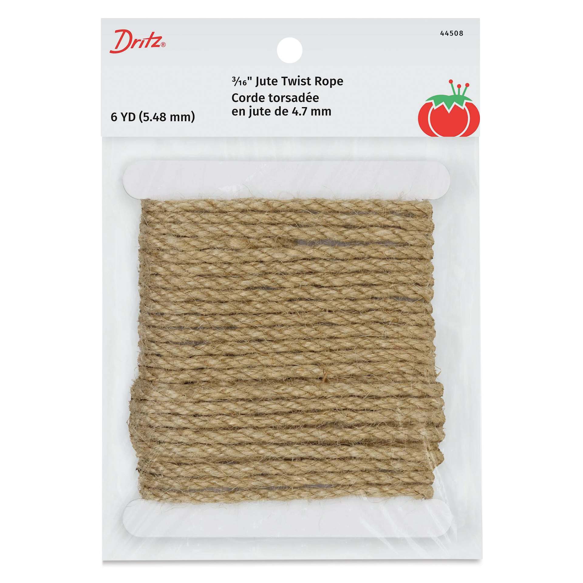 Dritz Jute Twist Rope - 3/16", 6 yds front of packaging