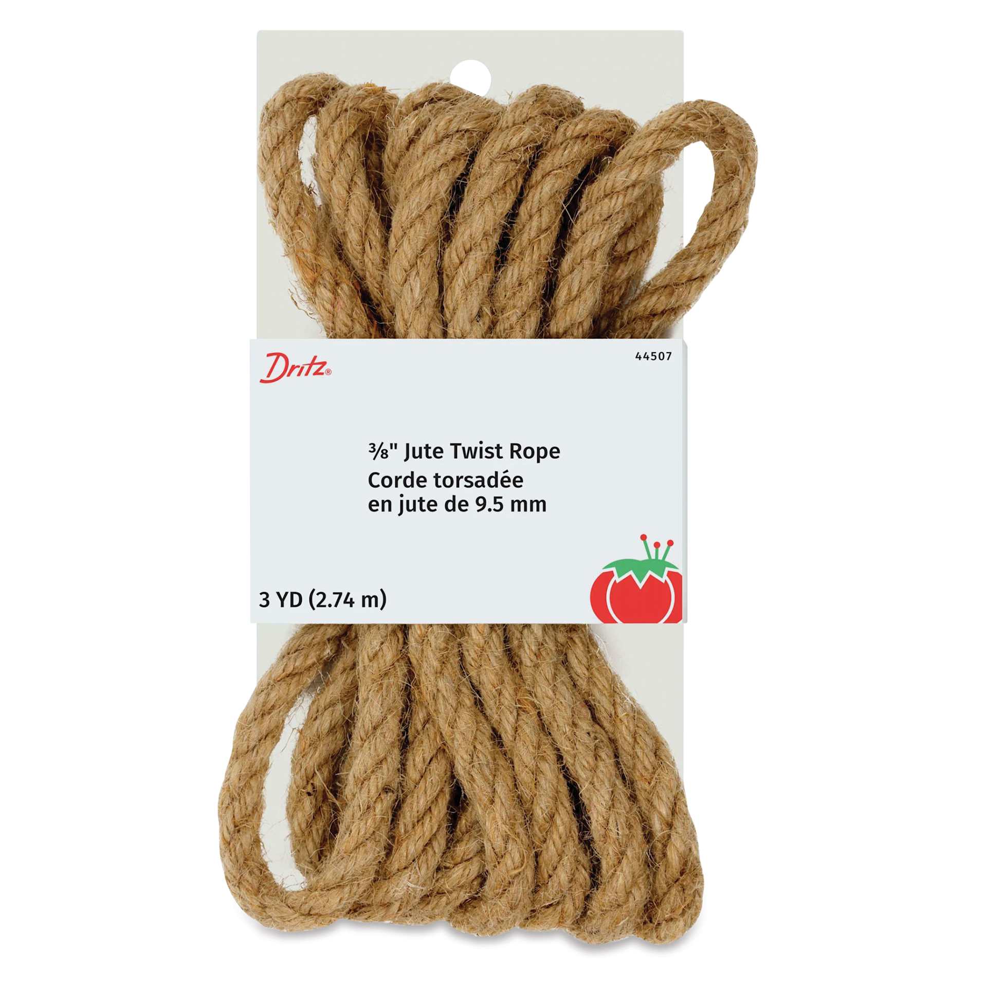 Dritz Jute Twist Rope - 3/8", 3 yds front of packaging