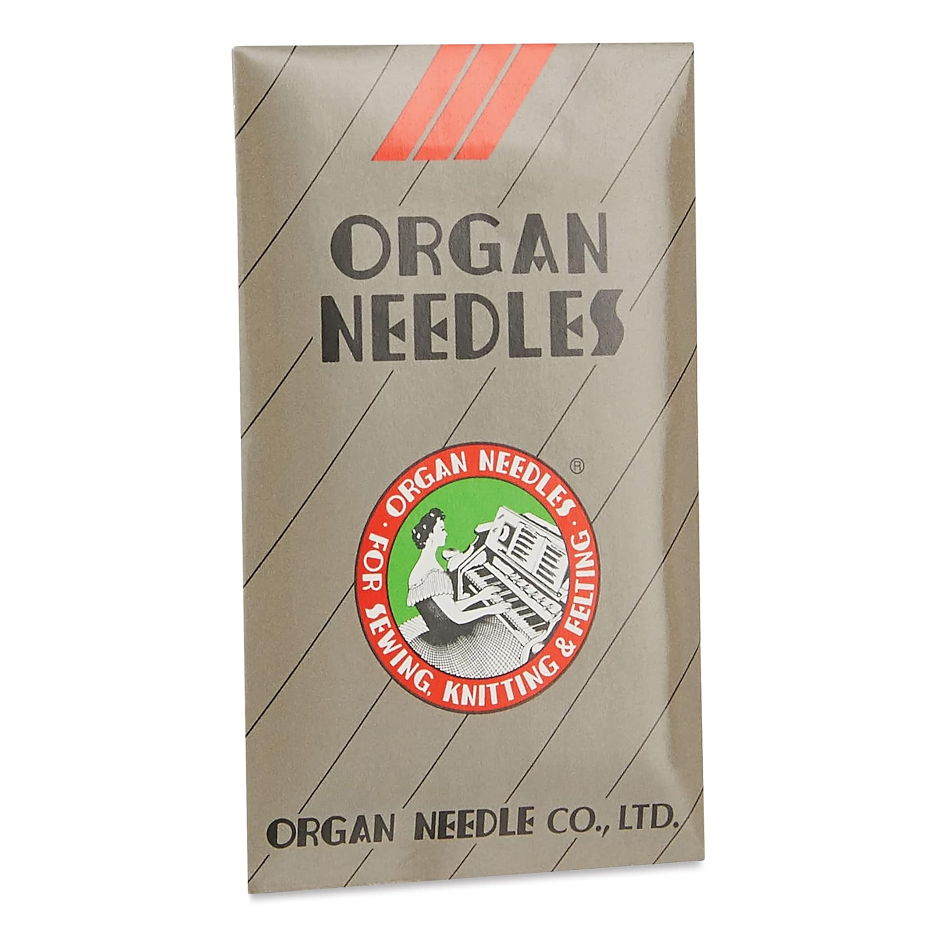 Brother Organ Needles Embroidery Machine Needles - Pkg of 100, Size 7/11 showing one of ten included packages of ten needles. 
