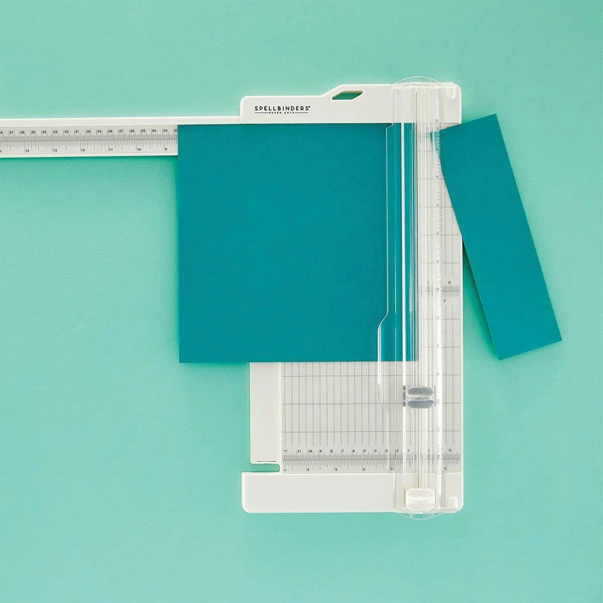 Spellbinders Paper Trimmer and Scorer with cut paper