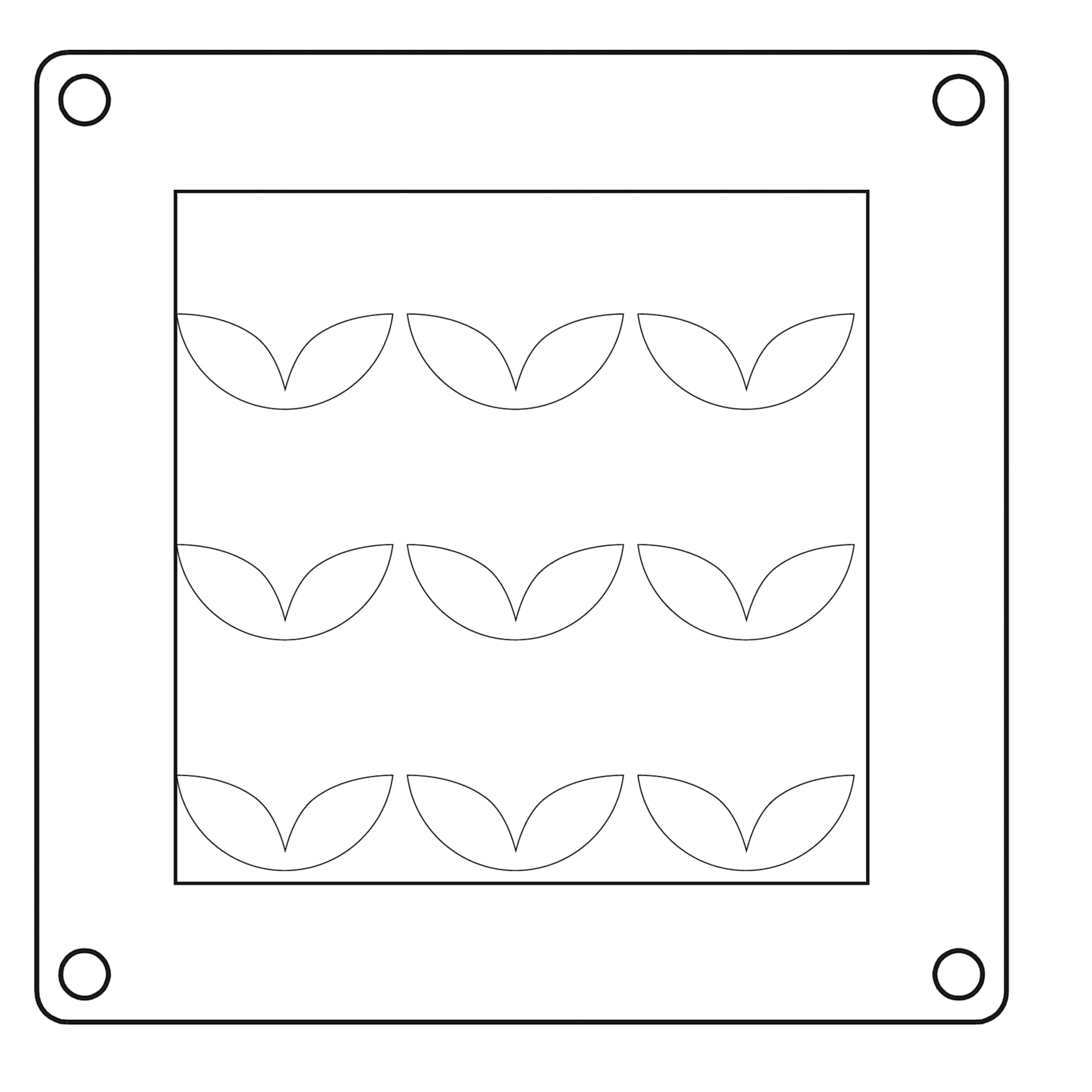 Sizzix Print & Pattern Mini Layered Stencils - Daisy showing layer three
