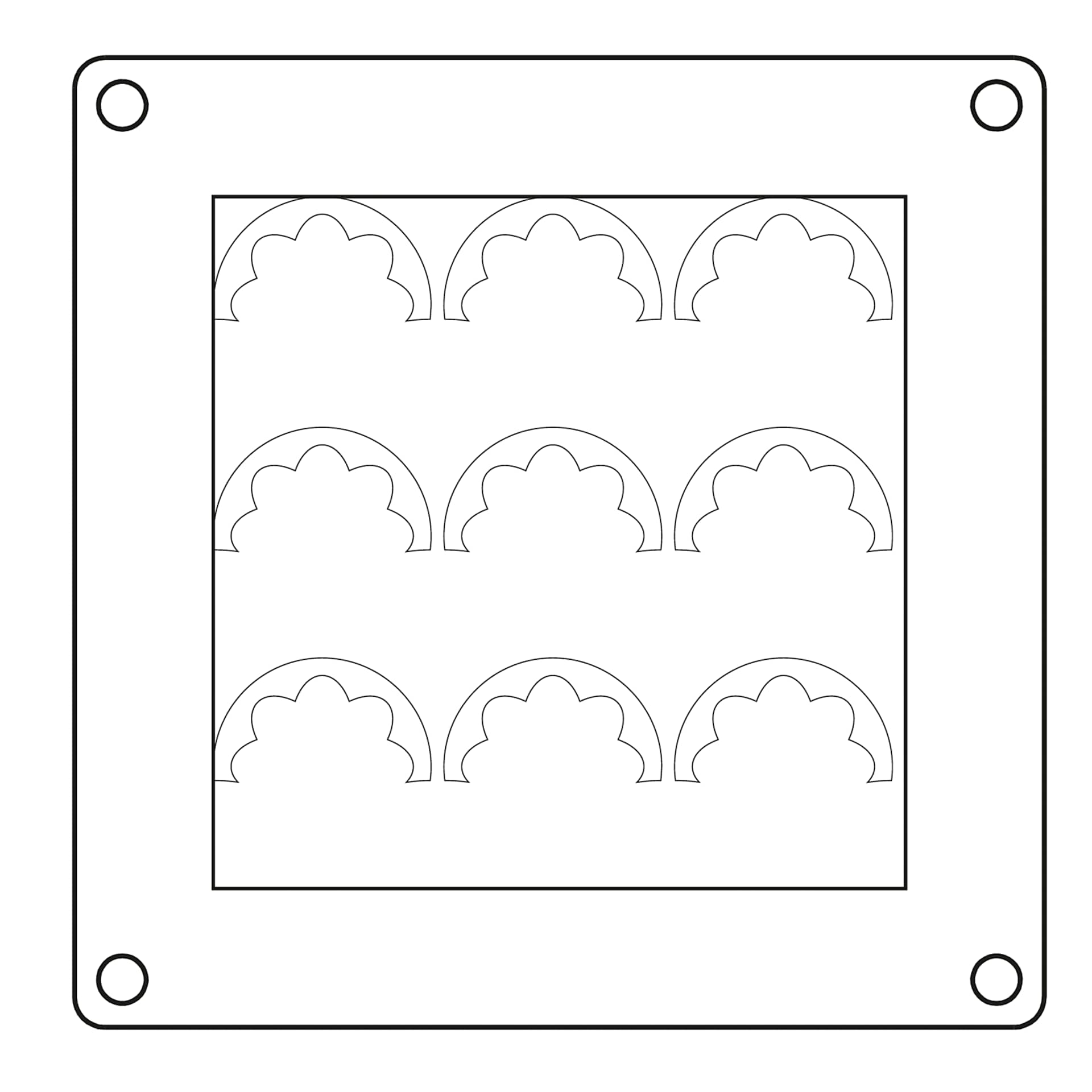 Sizzix Print & Pattern Mini Layered Stencils - Daisy showing layer four