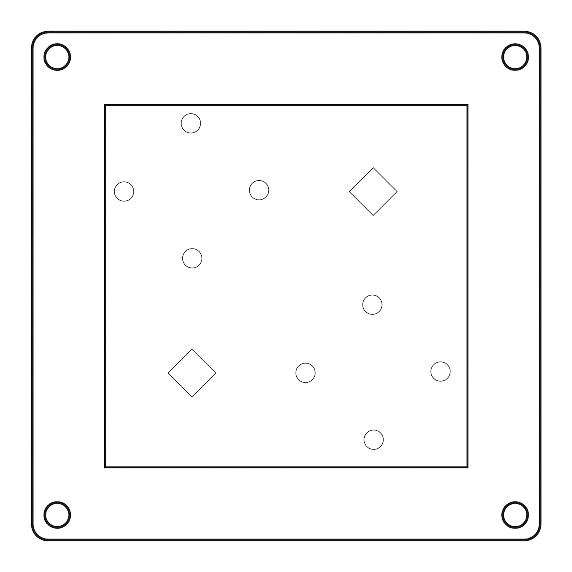 Sizzix Print & Pattern Mini Layered Stencils - Patchwork Tile showing layer two