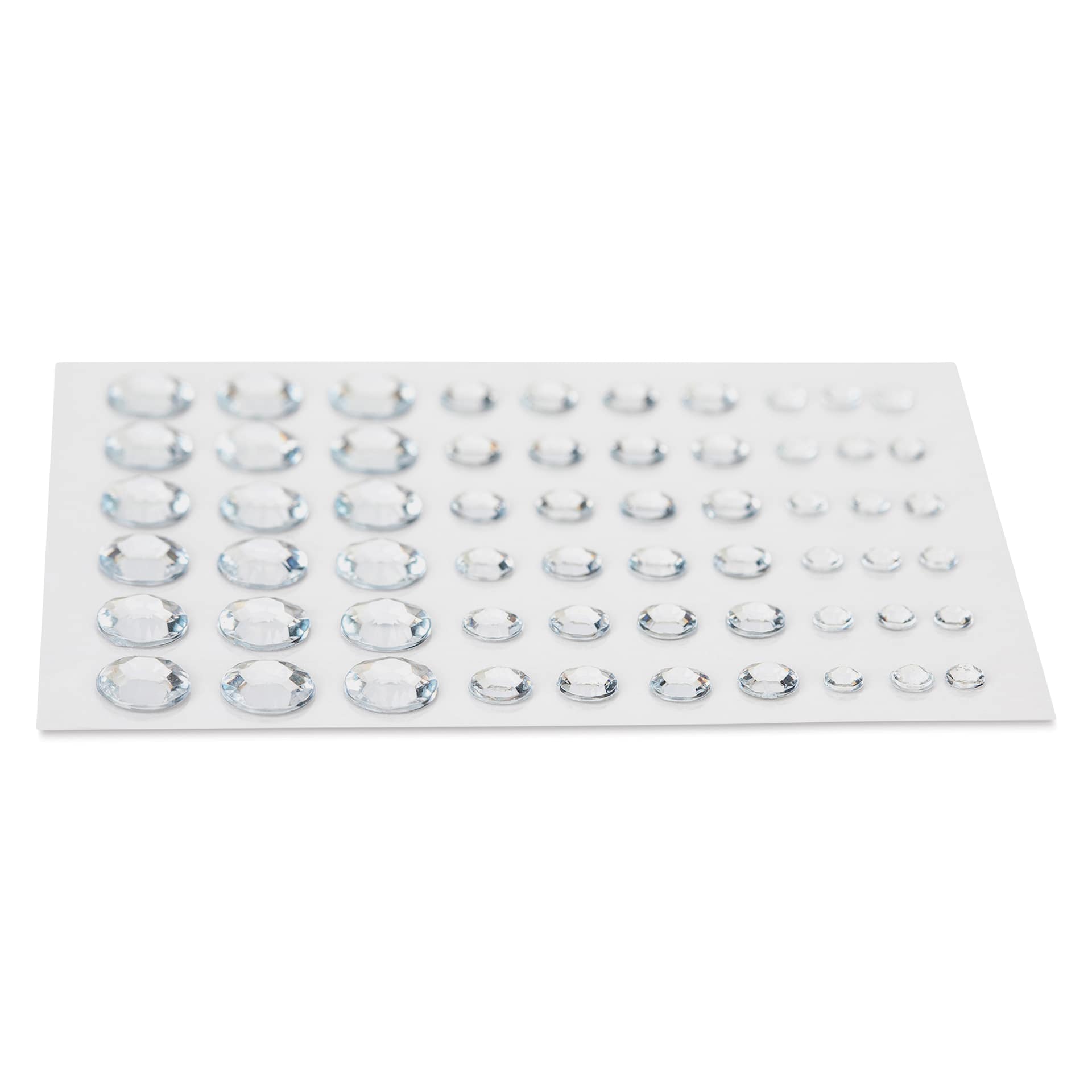 Cousin DIY Adhesive Rhinestones - Pkg of 60, Crystal angled view