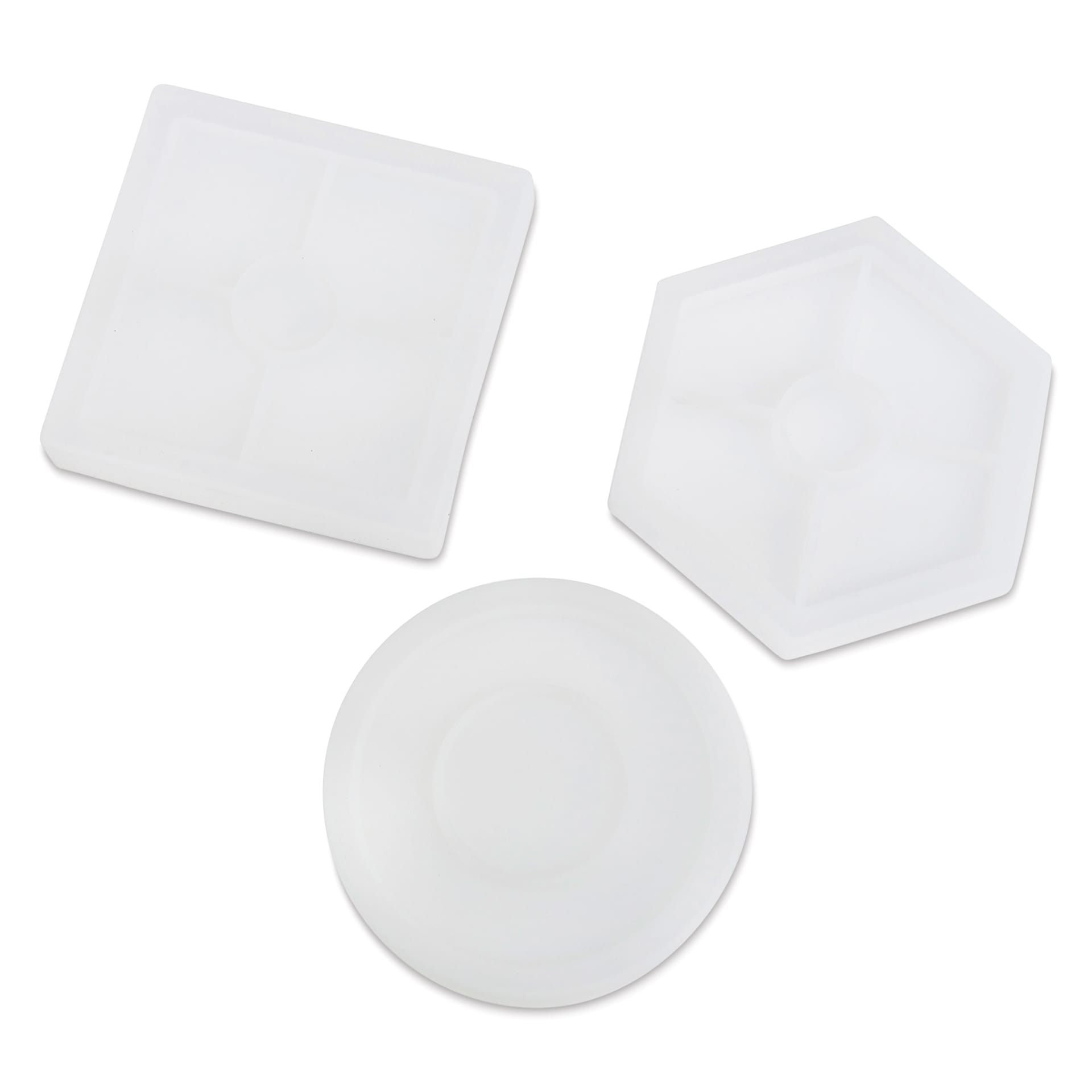 We R Memory Keepers Spin It Silicone Coaster Molds - Set of 3 showing back of molds