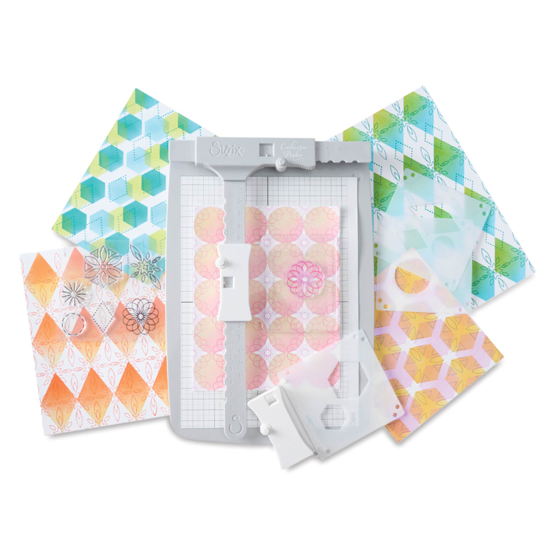 Sizzix Print & Pattern Tool Kit showing completed patterns