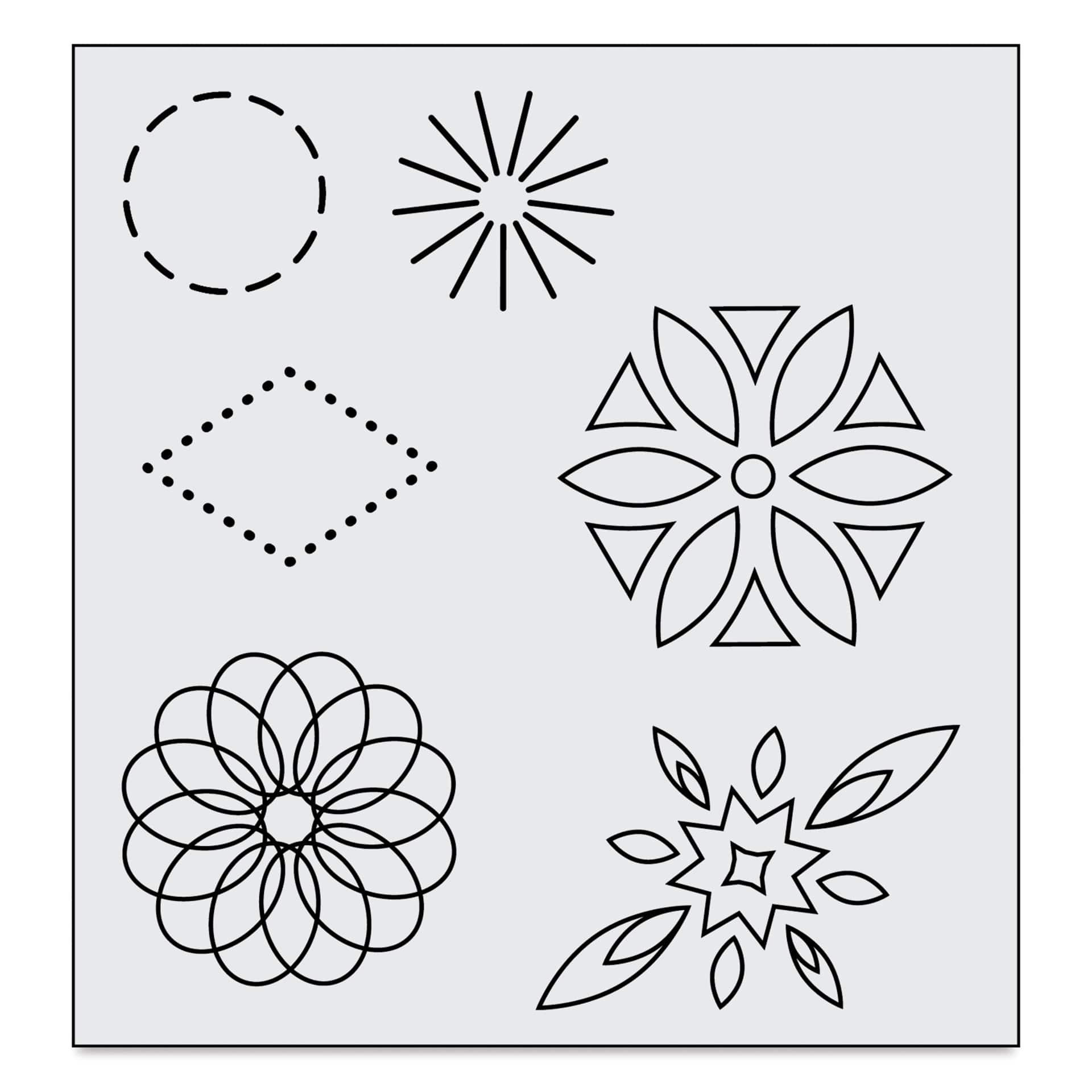 Sizzix Print & Pattern Tool Kit showing second included stencil
