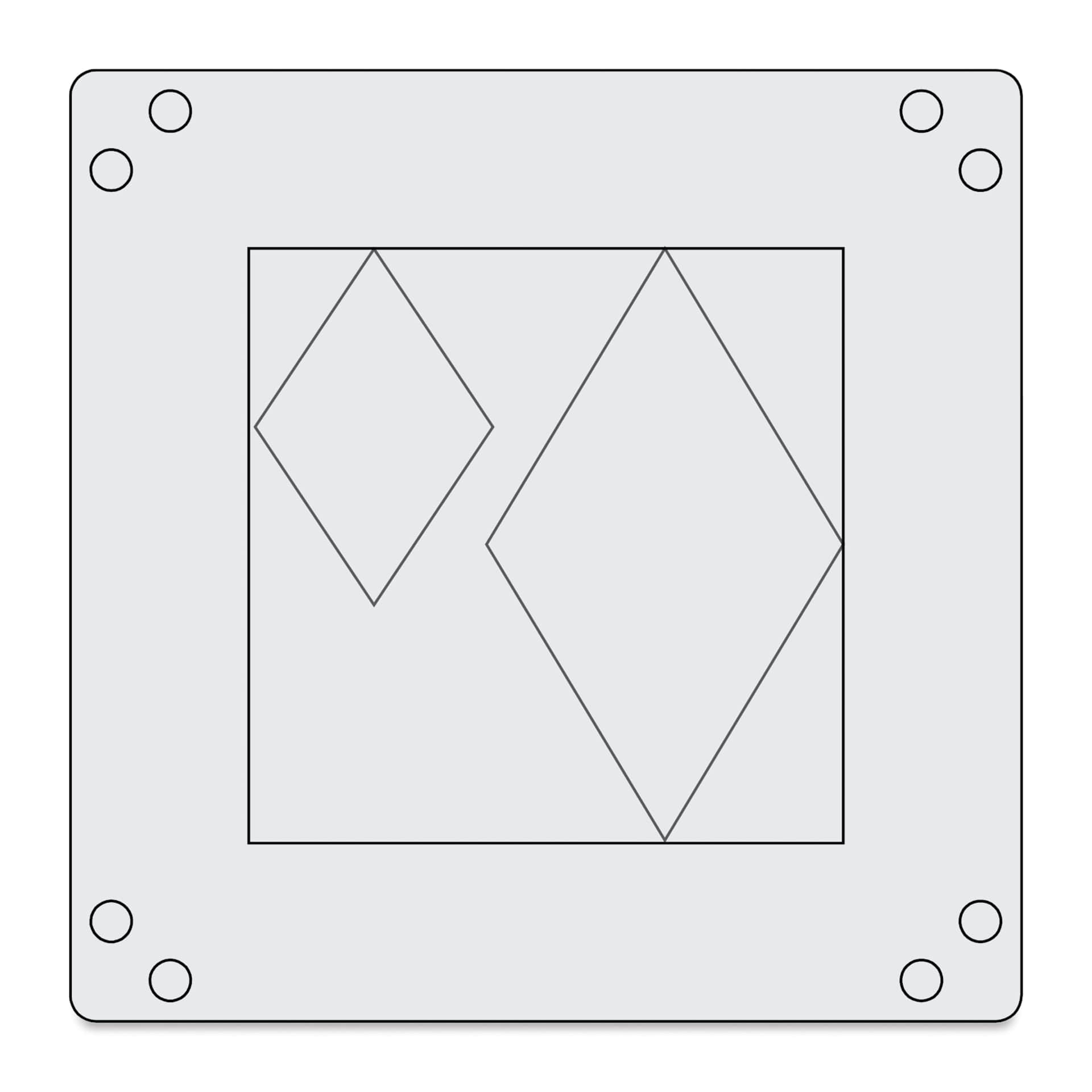 Sizzix Print & Pattern Tool Kit showing fourth included stencil