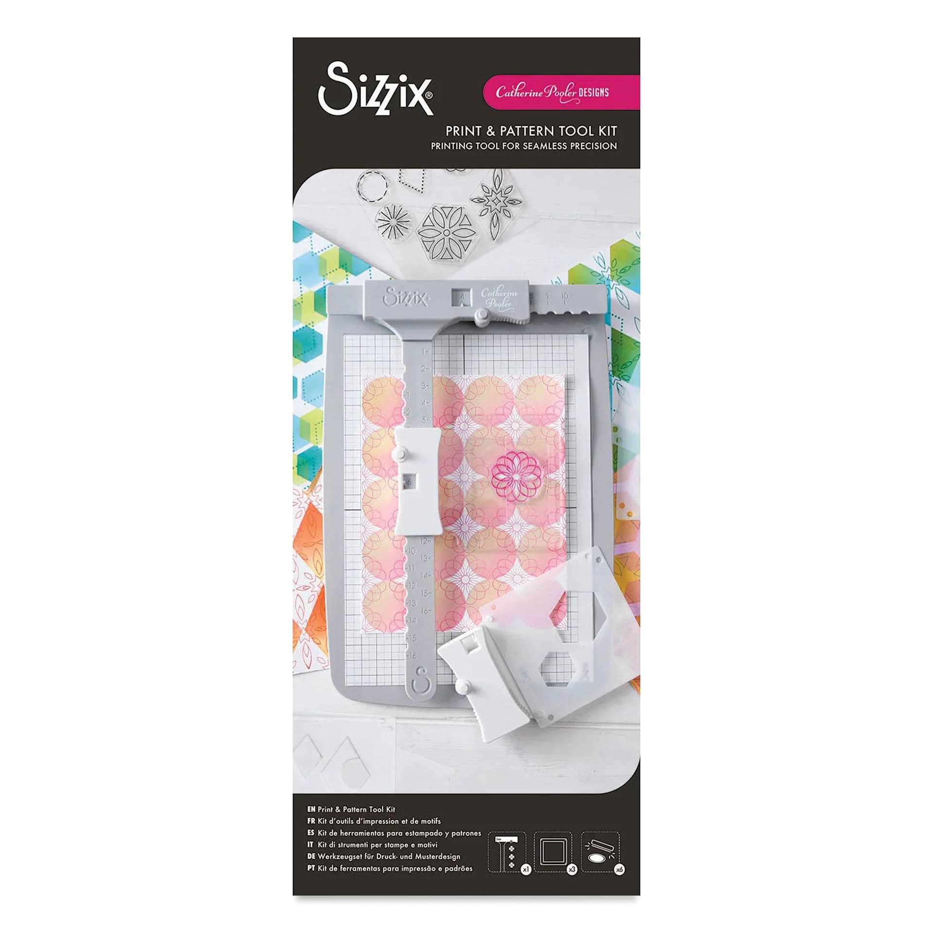 Sizzix Print & Pattern Tool Kit front of packaging