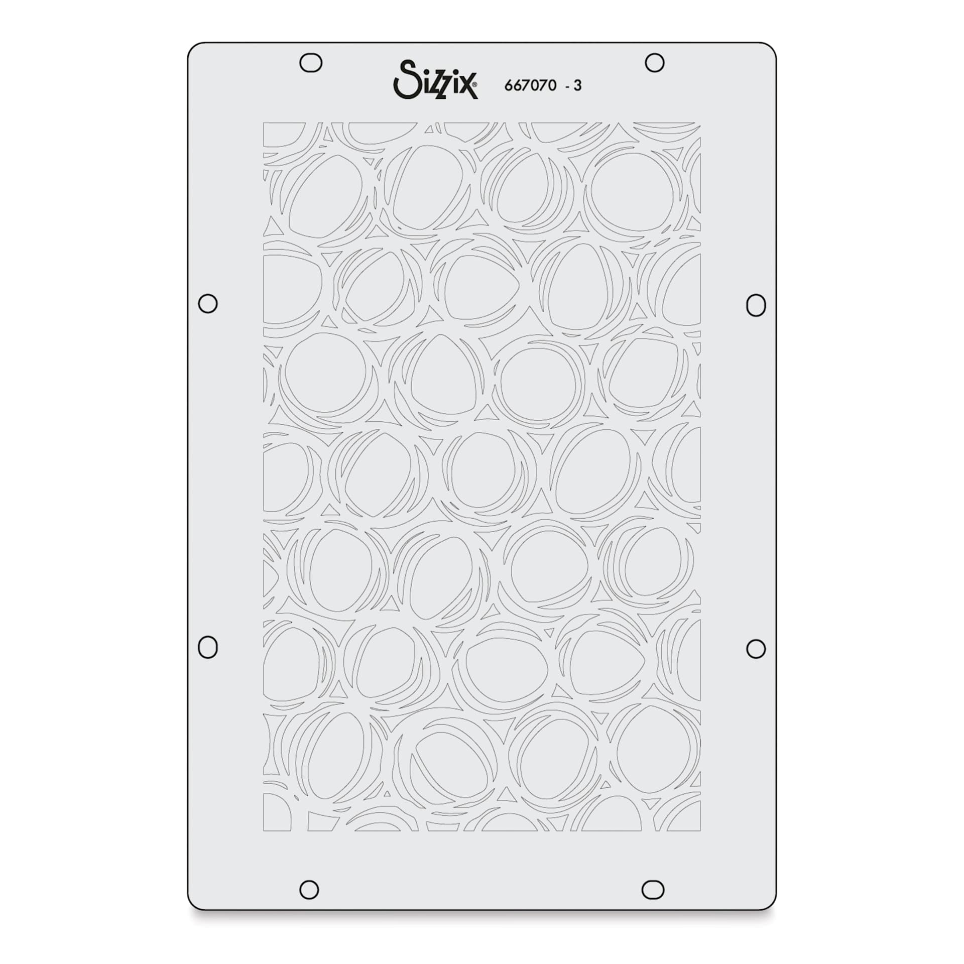 Sizzix Buildables Backgrounds Stencil Set showing fourth design