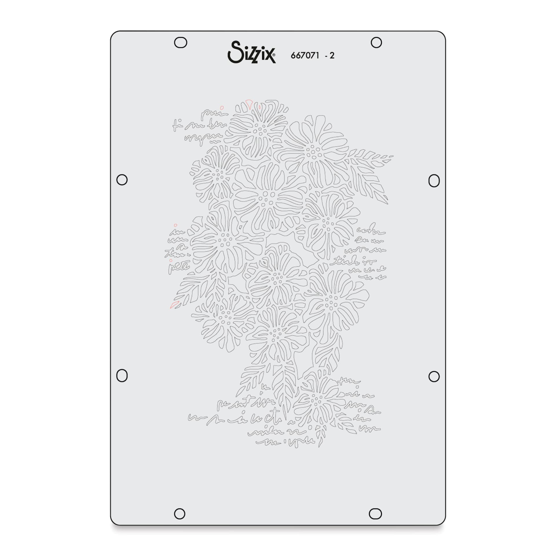 Sizzix Buildables Botanicals Stencil Set showing design three