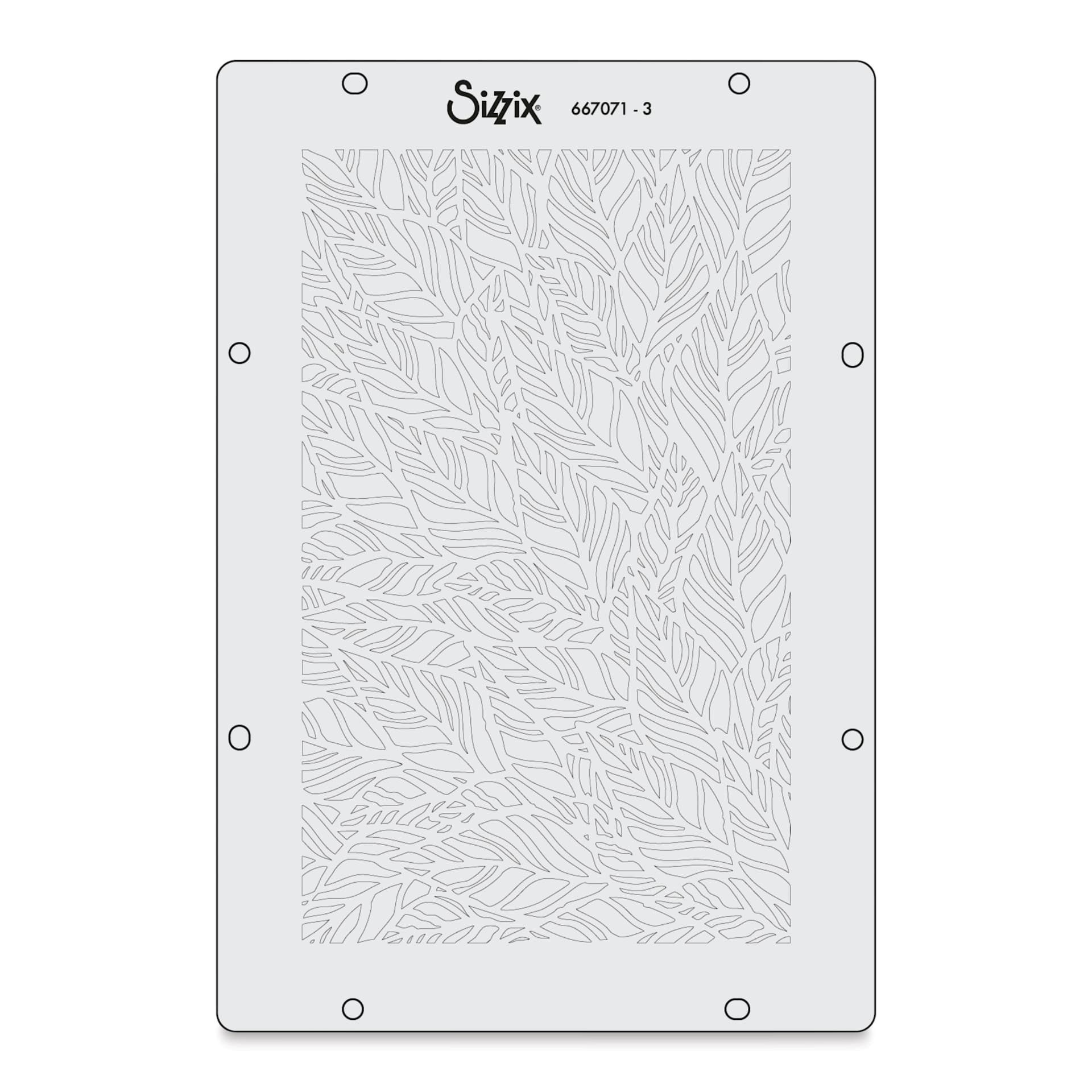 Sizzix Buildables Botanicals Stencil Set showing design four