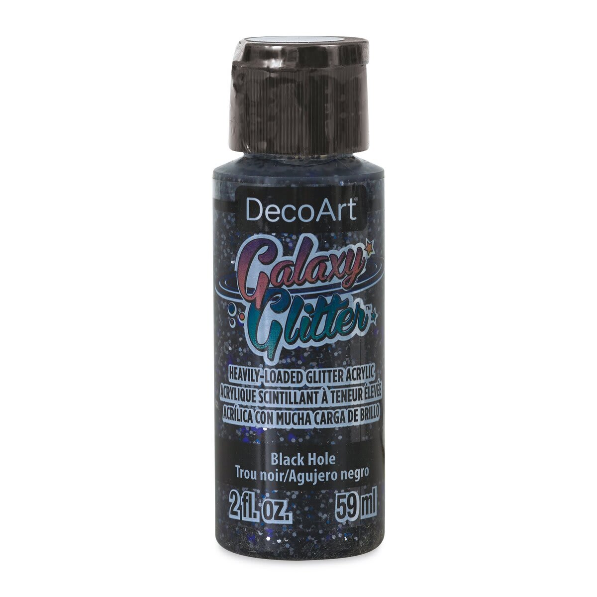 DecoArt Galaxy Glitter Paint - Black Hole, 2 oz