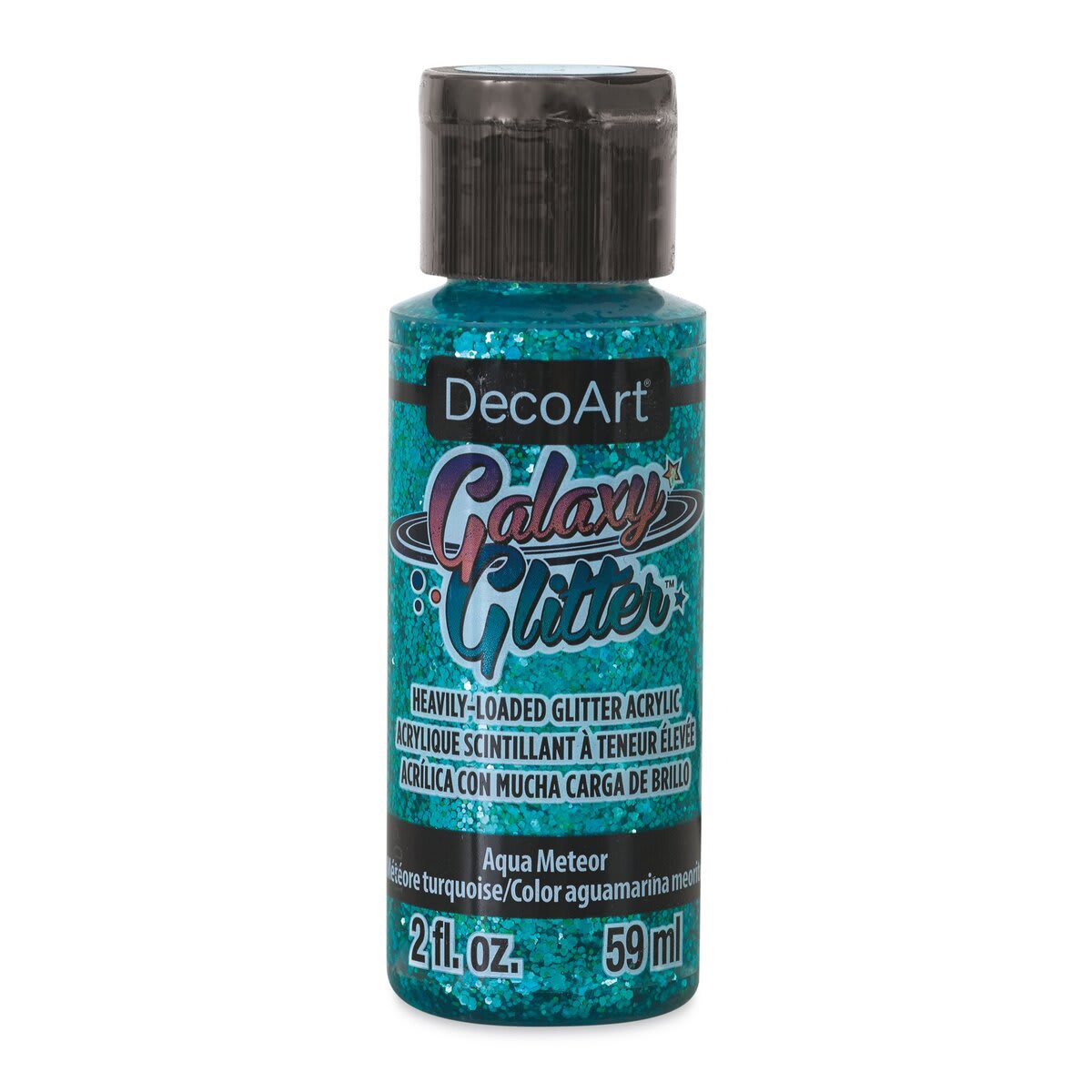 DecoArt Galaxy Glitter Paint - Aqua Meteor, 2 oz