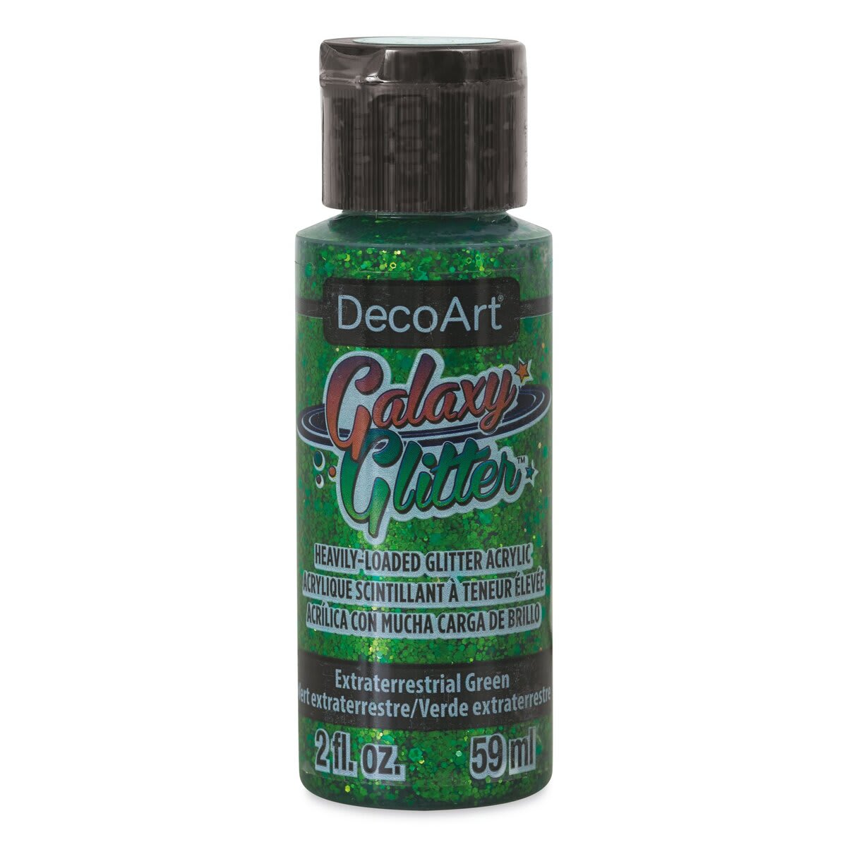 DecoArt Galaxy Glitter Paint - Extraterrestrial Green, 2 oz