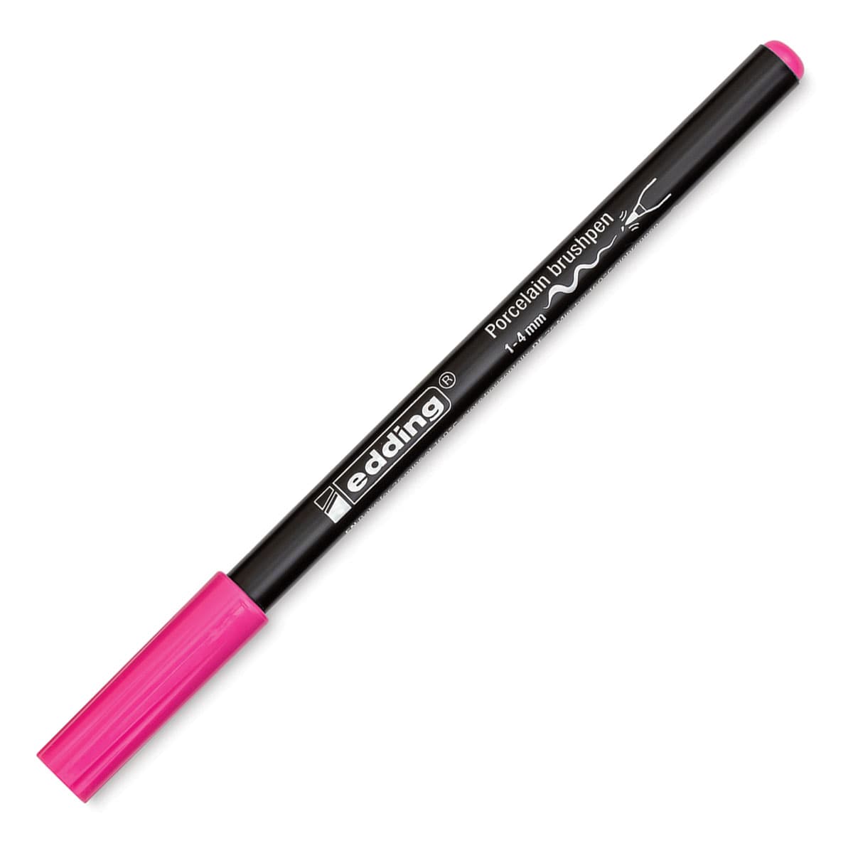 Edding 4200 Series Porcelain Brush Pen - Pink (Cap on)
