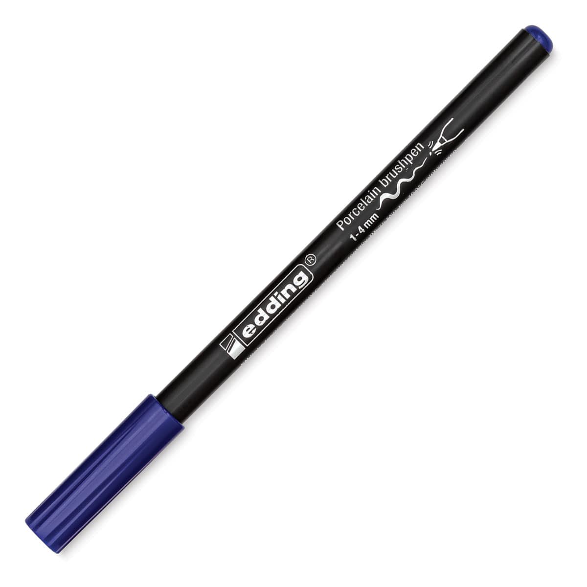 Edding 4200 Series Porcelain Brush Pen - Blue (Cap on)