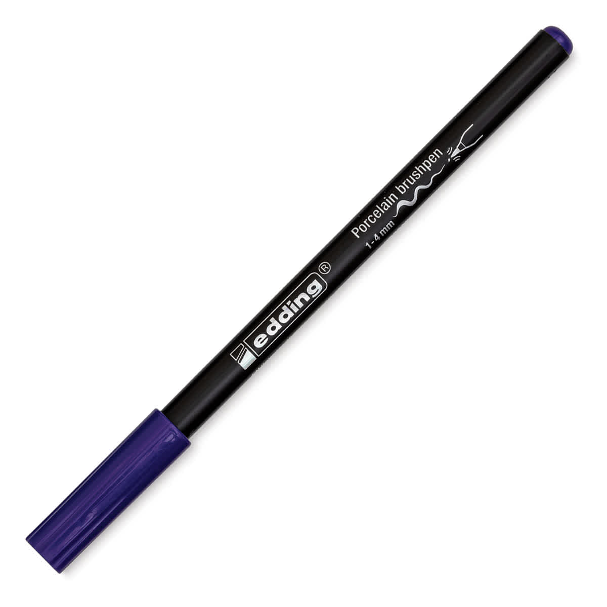 Edding 4200 Series Porcelain Brush Pen - Violet (Cap on)