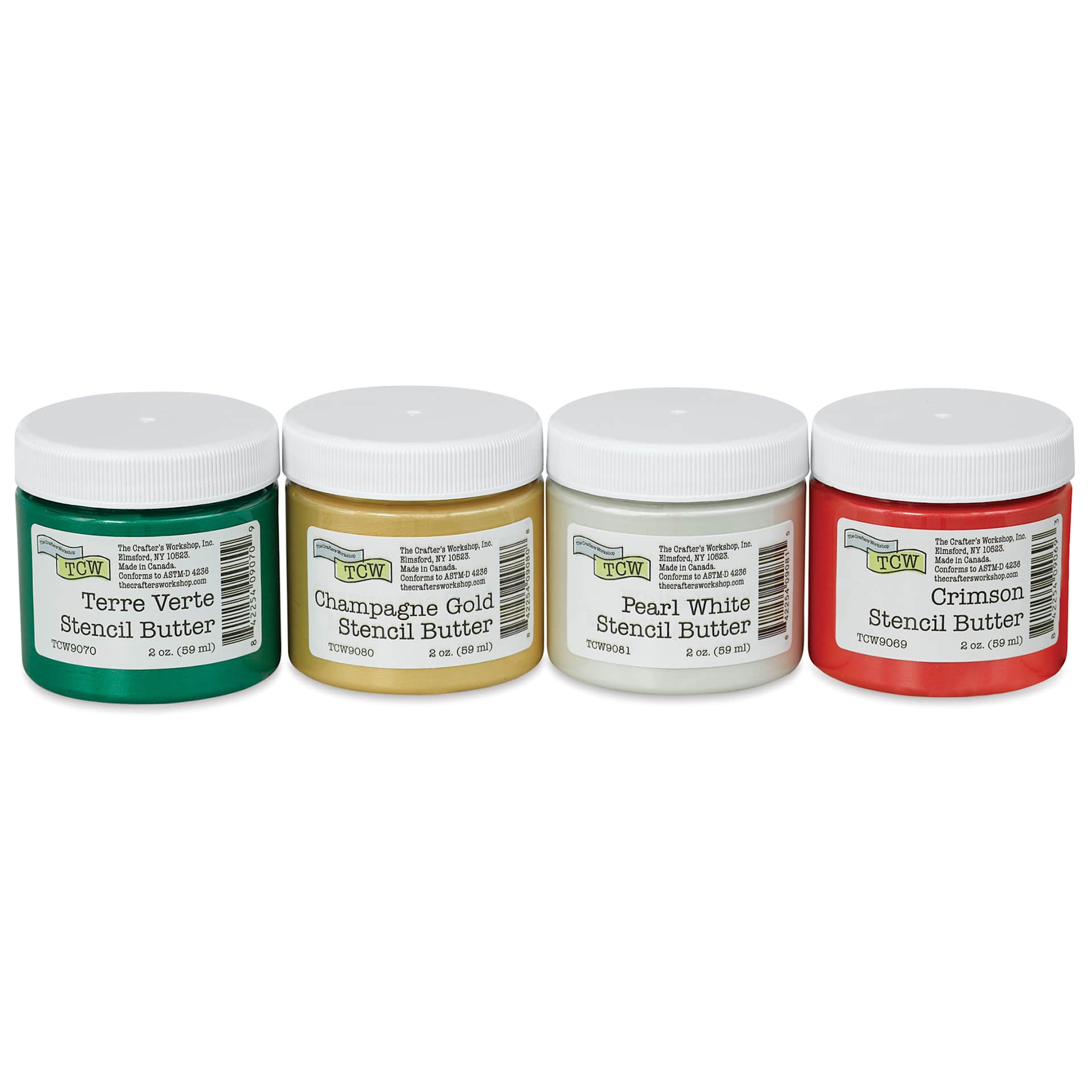 Stencil Butter Acrylic Paints - Holiday, 2 oz, Pkg of 4 (Out of package)