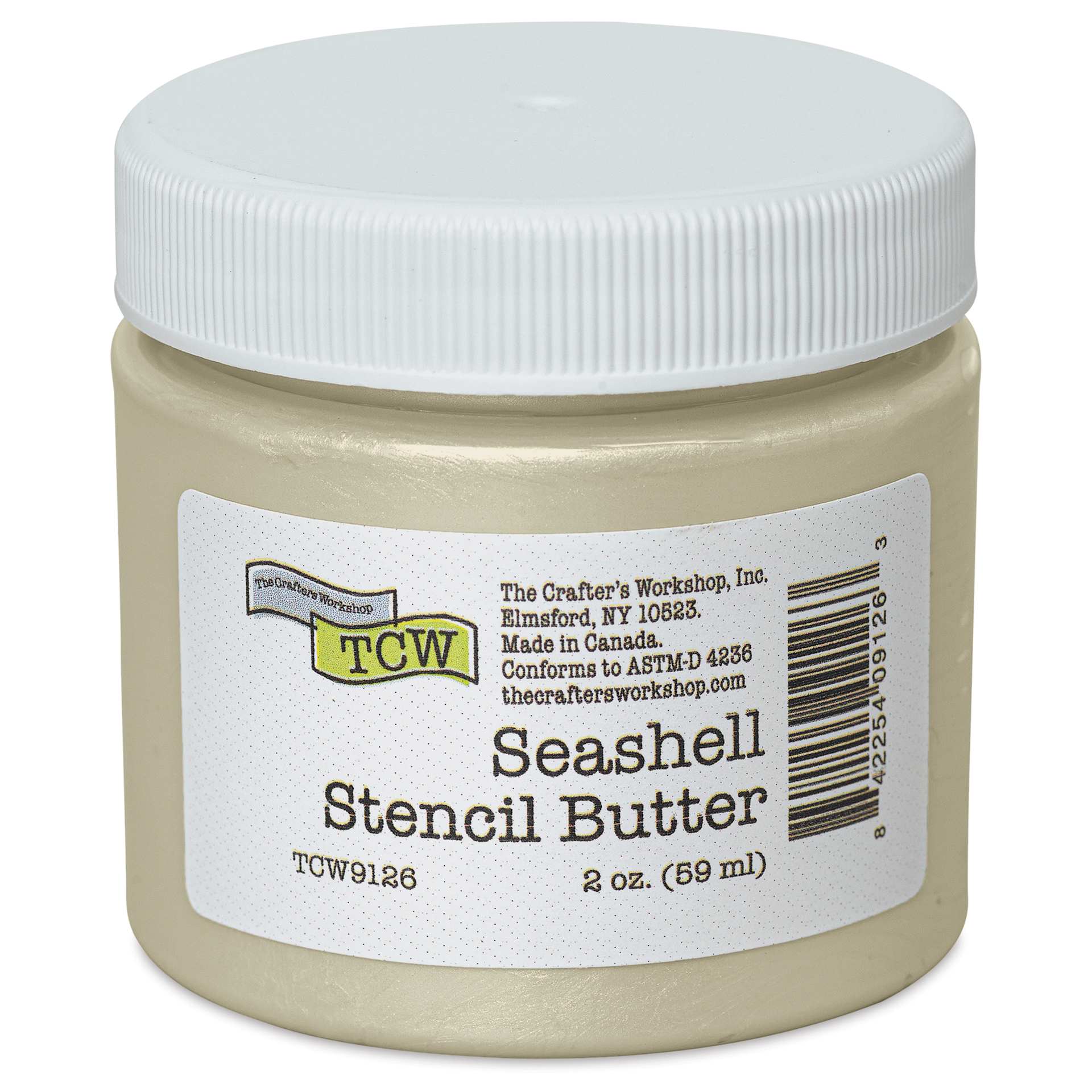 Stencil Butter Acrylic Paint - Seashell, 2 oz, Jar
