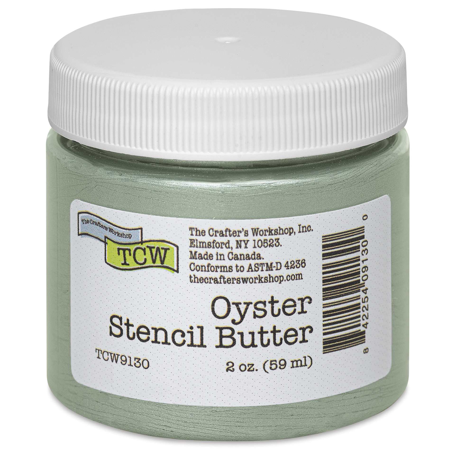 Stencil Butter Acrylic Paint - Oyster, 2 oz, Jar