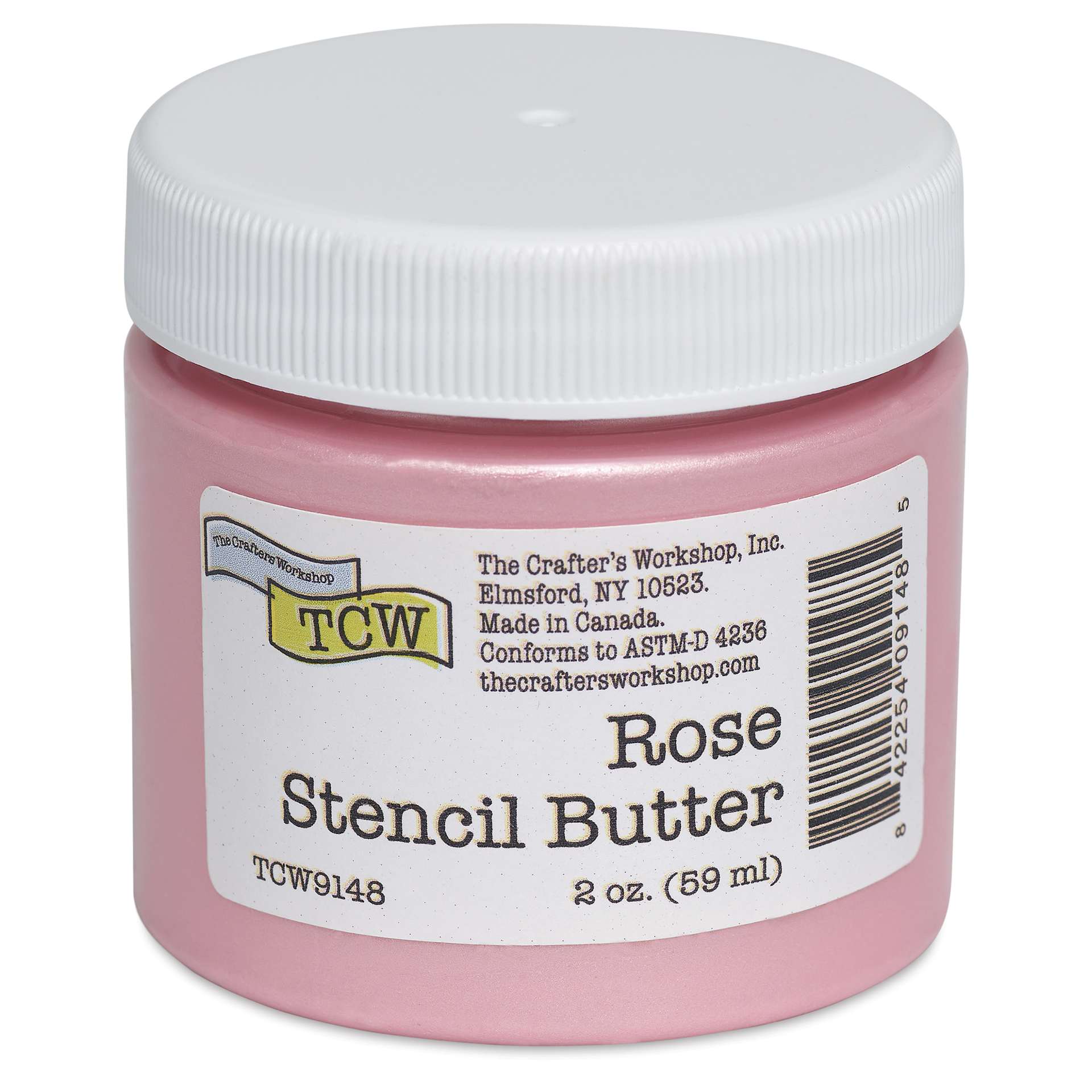 Stencil Butter Acrylic Paint - Rose, 2 oz, Jar