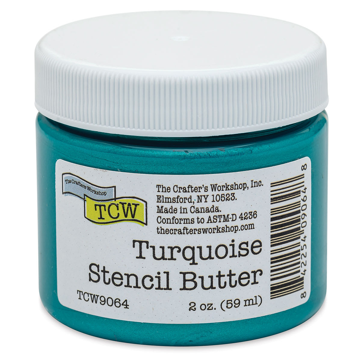 Stencil Butter Acrylic Paint - Turquoise, 2 oz, Jar